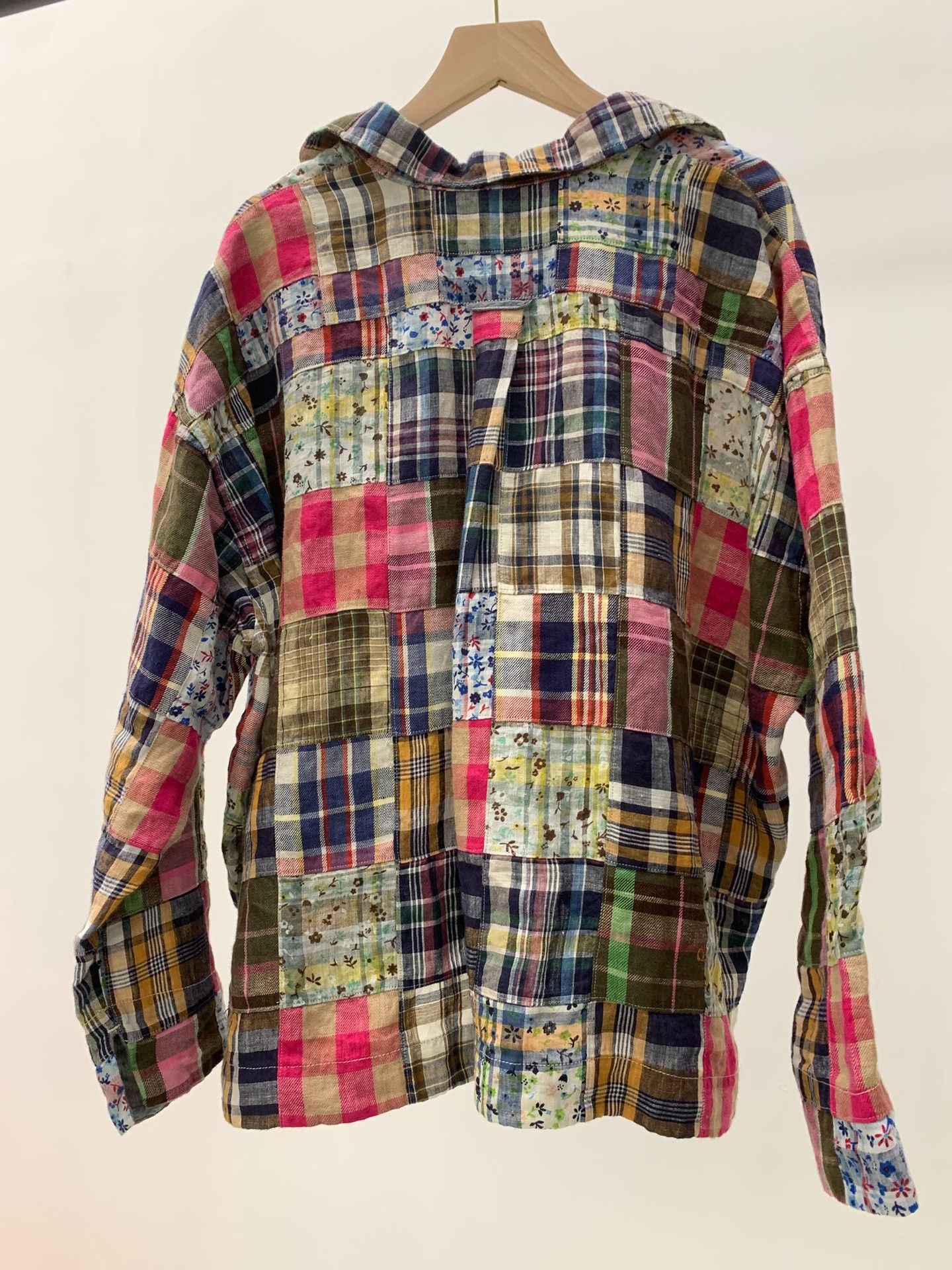 45rpm 45R Linen Patchwork Unisex Shirt Size M / US 6-8 / IT 42-44 - 3 Thumbnail