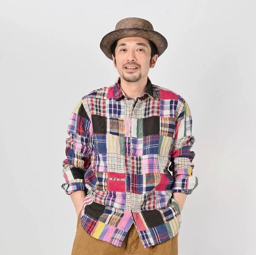45rpm 45R Linen Patchwork Unisex Shirt Size M / US 6-8 / IT 42-44 - 8 Thumbnail