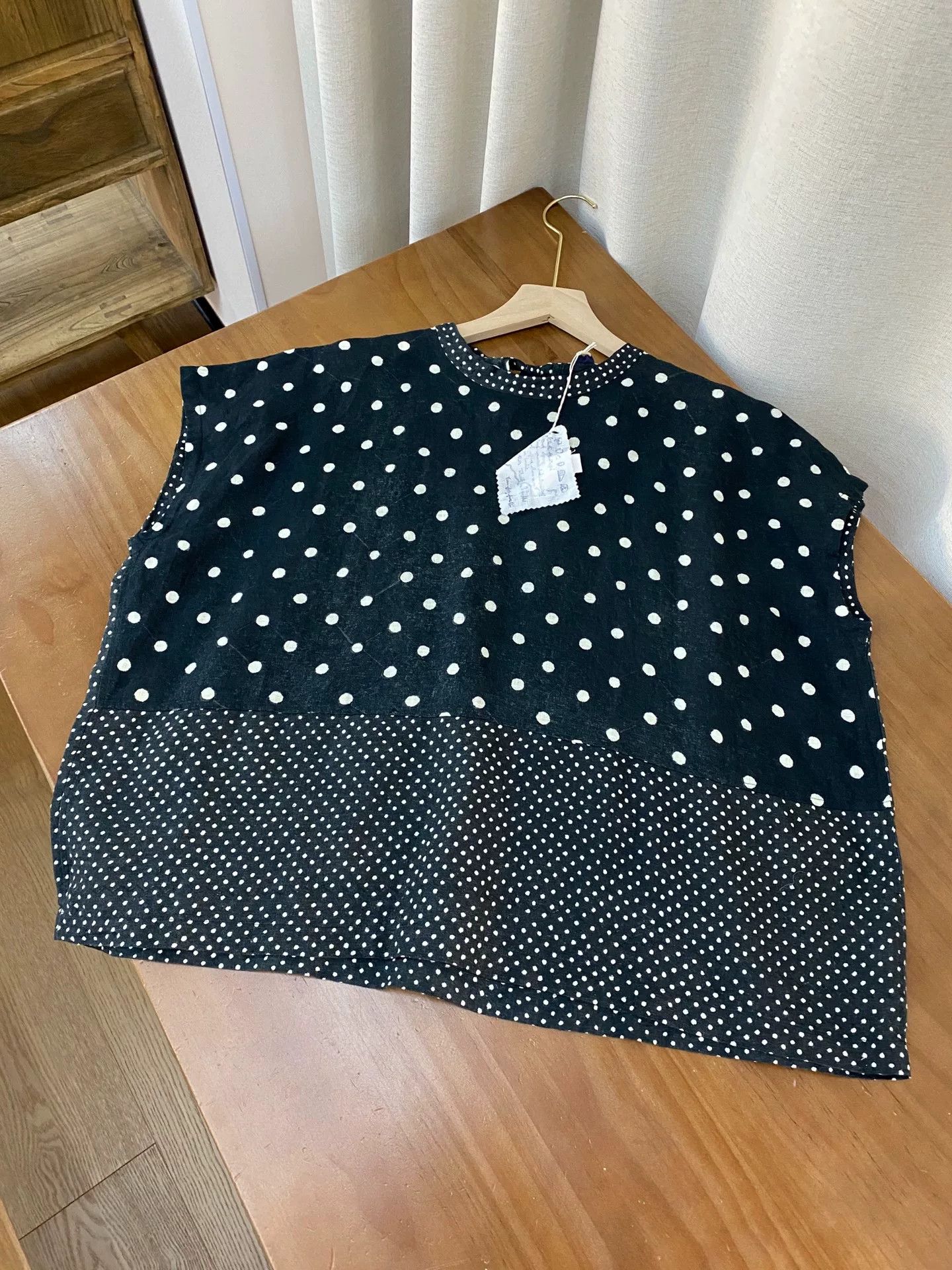 45rpm 45R Polka Dot Linen Top Size M / US 6-8 / IT 42-44 - 3 Thumbnail