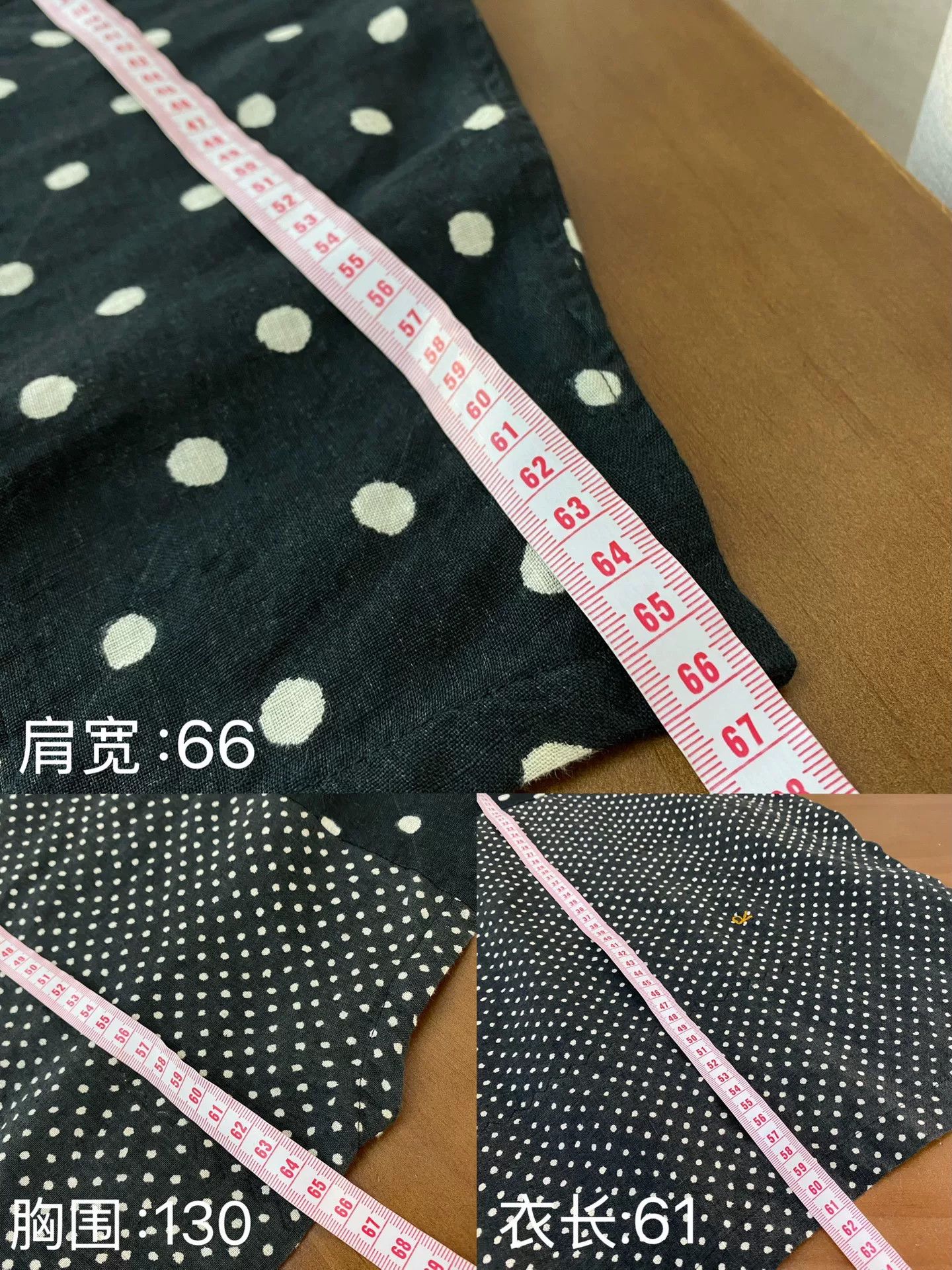 45rpm 45R Polka Dot Linen Top Size M / US 6-8 / IT 42-44 - 8 Thumbnail
