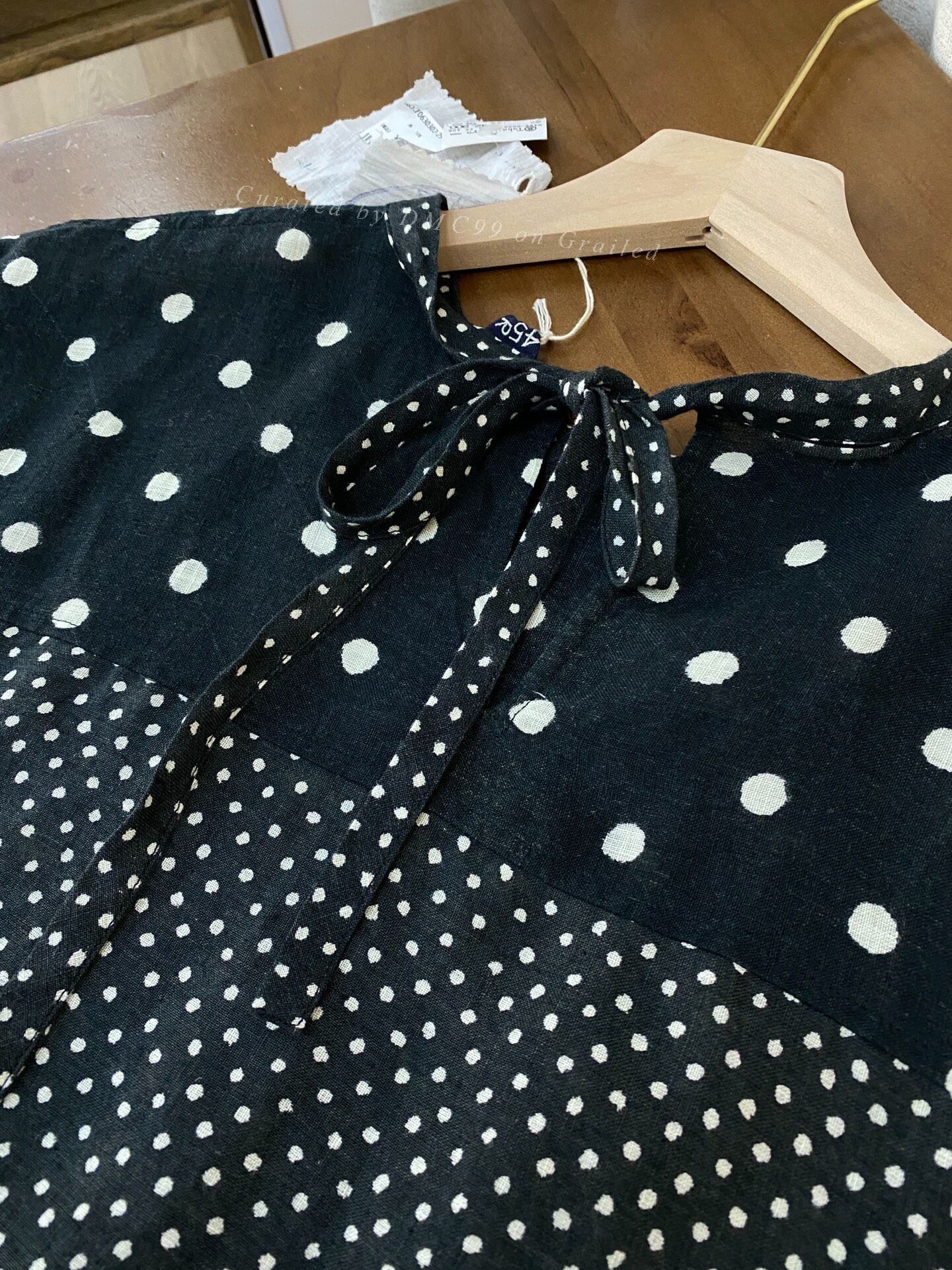 45rpm 45R Polka Dot Linen Top Size M / US 6-8 / IT 42-44 - 4 Thumbnail