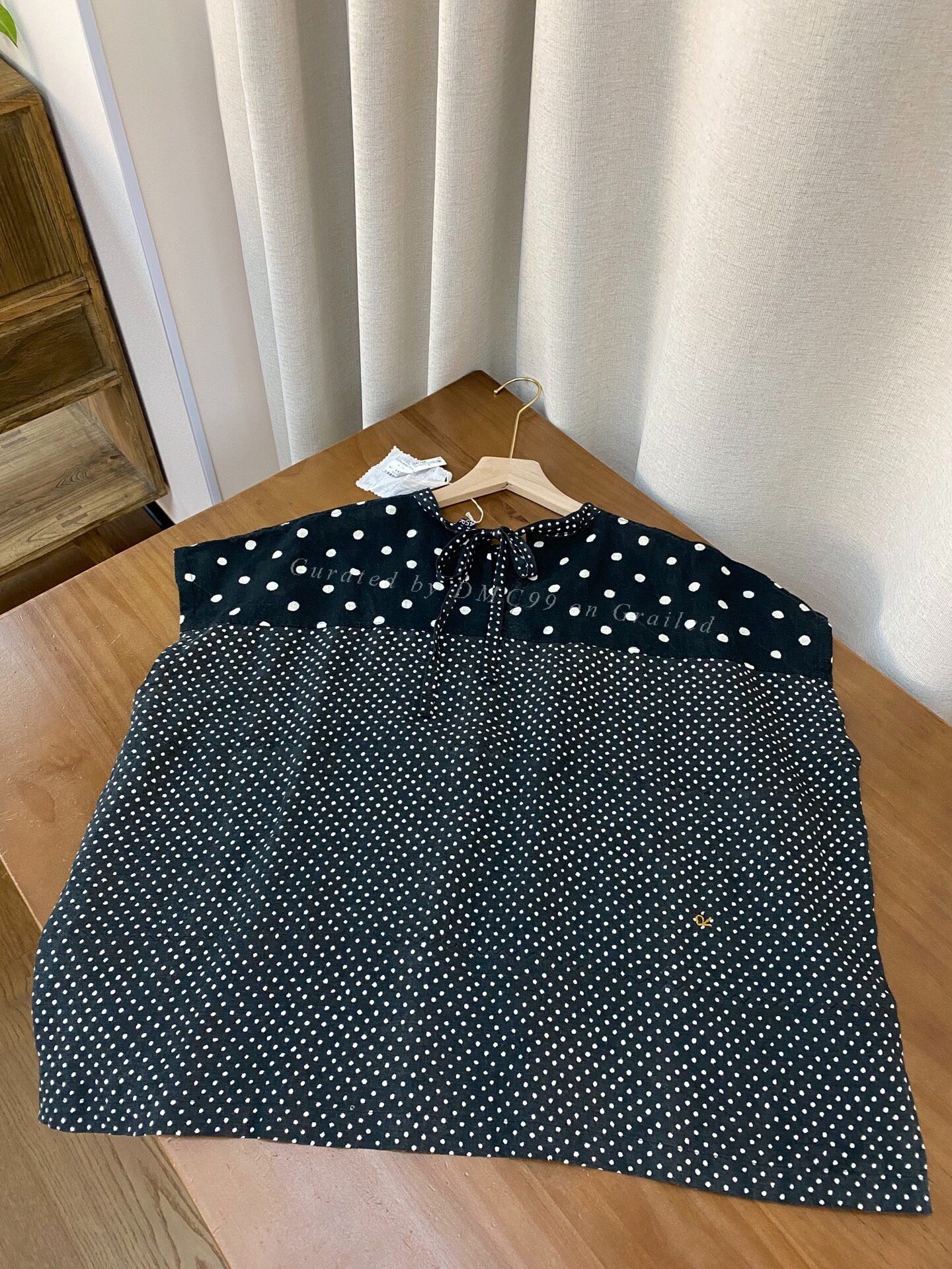 45rpm 45R Polka Dot Linen Top Size M / US 6-8 / IT 42-44 - 2 Thumbnail