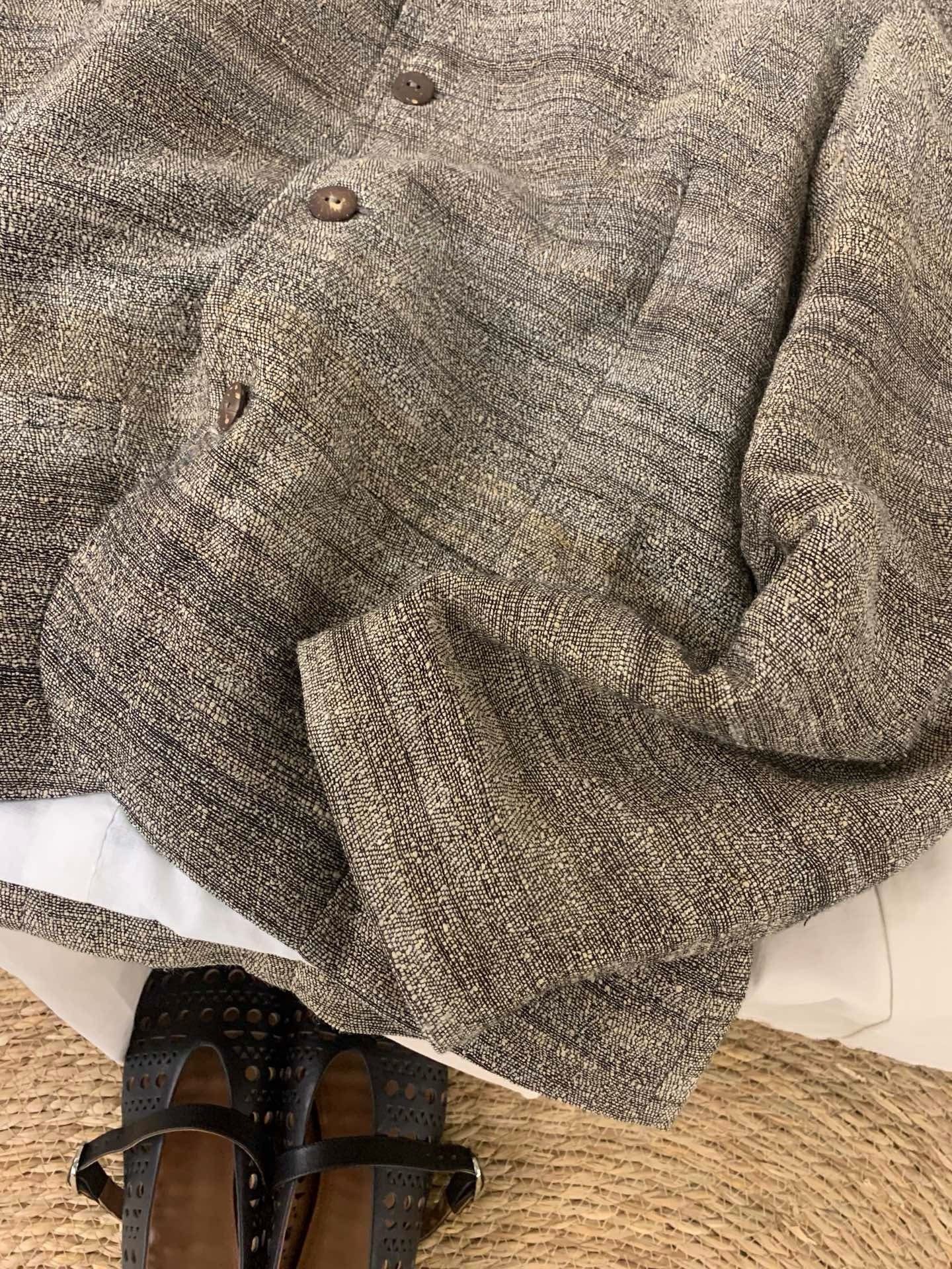 Other Tussah Silk Chanel-Style Double-Layer Coat Size M / US 6-8 / IT 42-44 - 7 Thumbnail