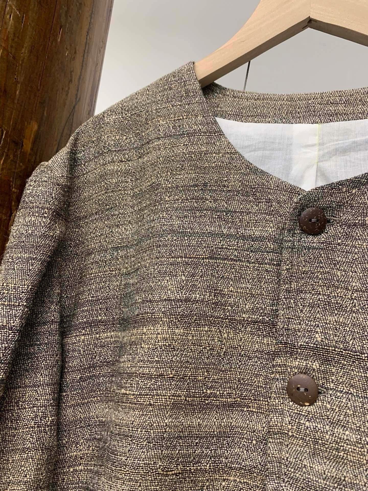 Other Tussah Silk Chanel-Style Double-Layer Coat Size M / US 6-8 / IT 42-44 - 3 Thumbnail