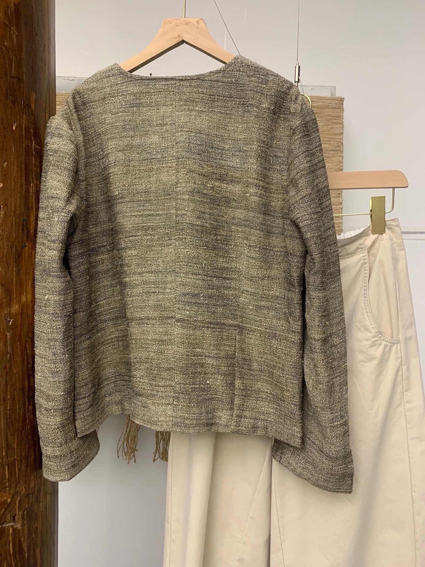 Other Tussah Silk Chanel-Style Double-Layer Coat Size M / US 6-8 / IT 42-44 - 2 Thumbnail