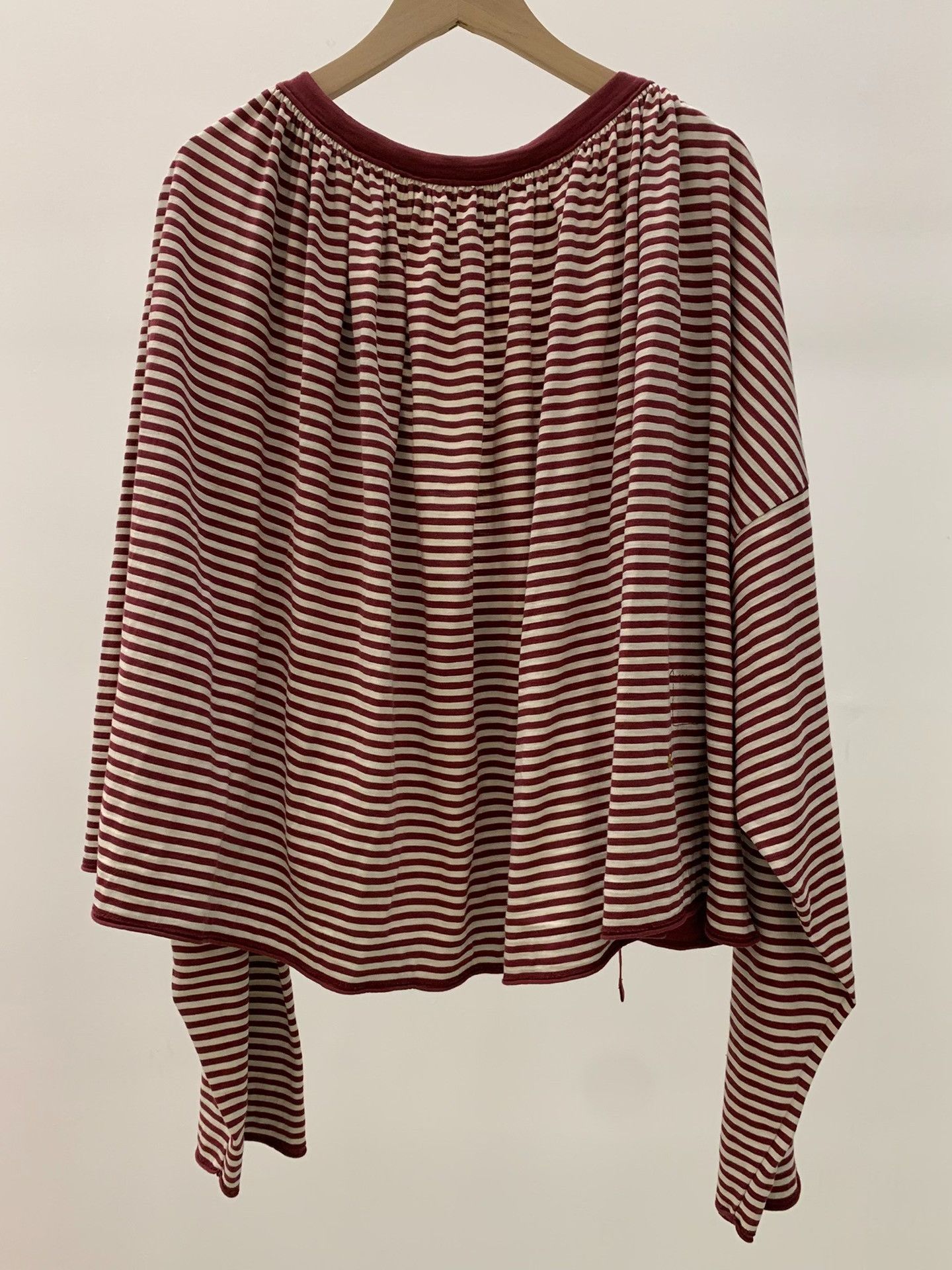 45rpm 45R Red Stripe Tie-Front Baby Doll Top Size M / US 6-8 / IT 42-44 - 5 Thumbnail
