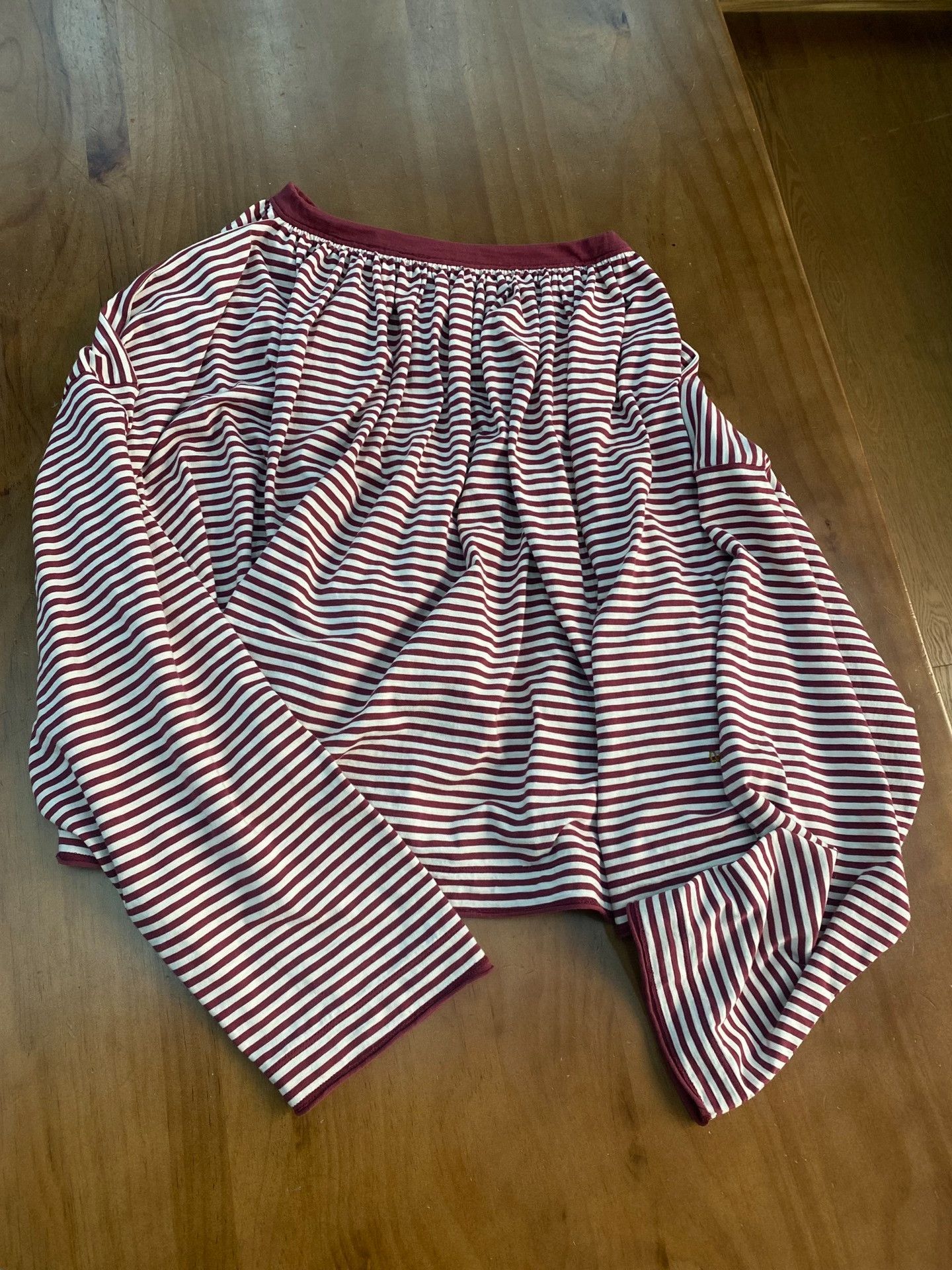 45rpm 45R Red Stripe Tie-Front Baby Doll Top Size M / US 6-8 / IT 42-44 - 3 Thumbnail