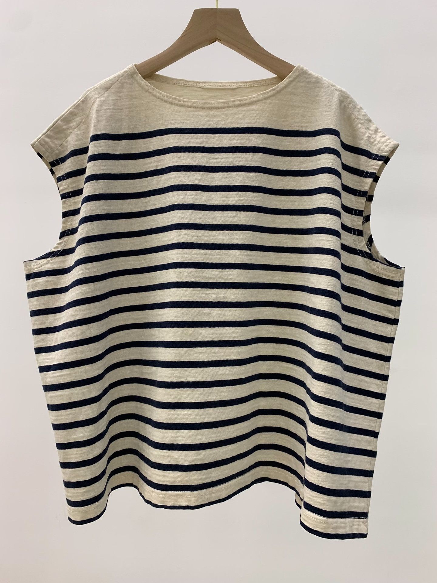 45rpm 45R Sleeveless Striped T-Shirt Size M / US 6-8 / IT 42-44 - 2 Thumbnail