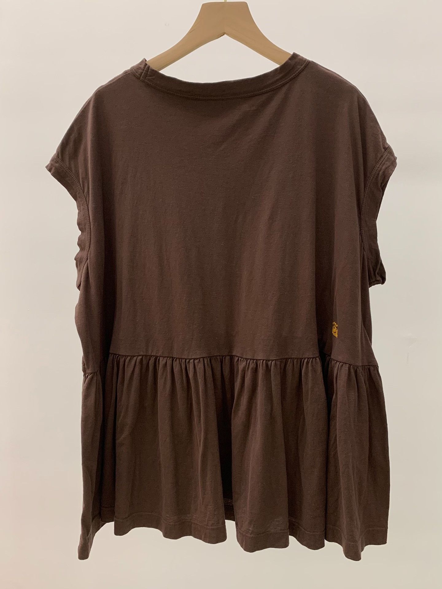 45rpm 45R Sleeveless Ruffled Hem Cotton T-shirt Size M / US 6-8 / IT 42-44 - 3 Thumbnail