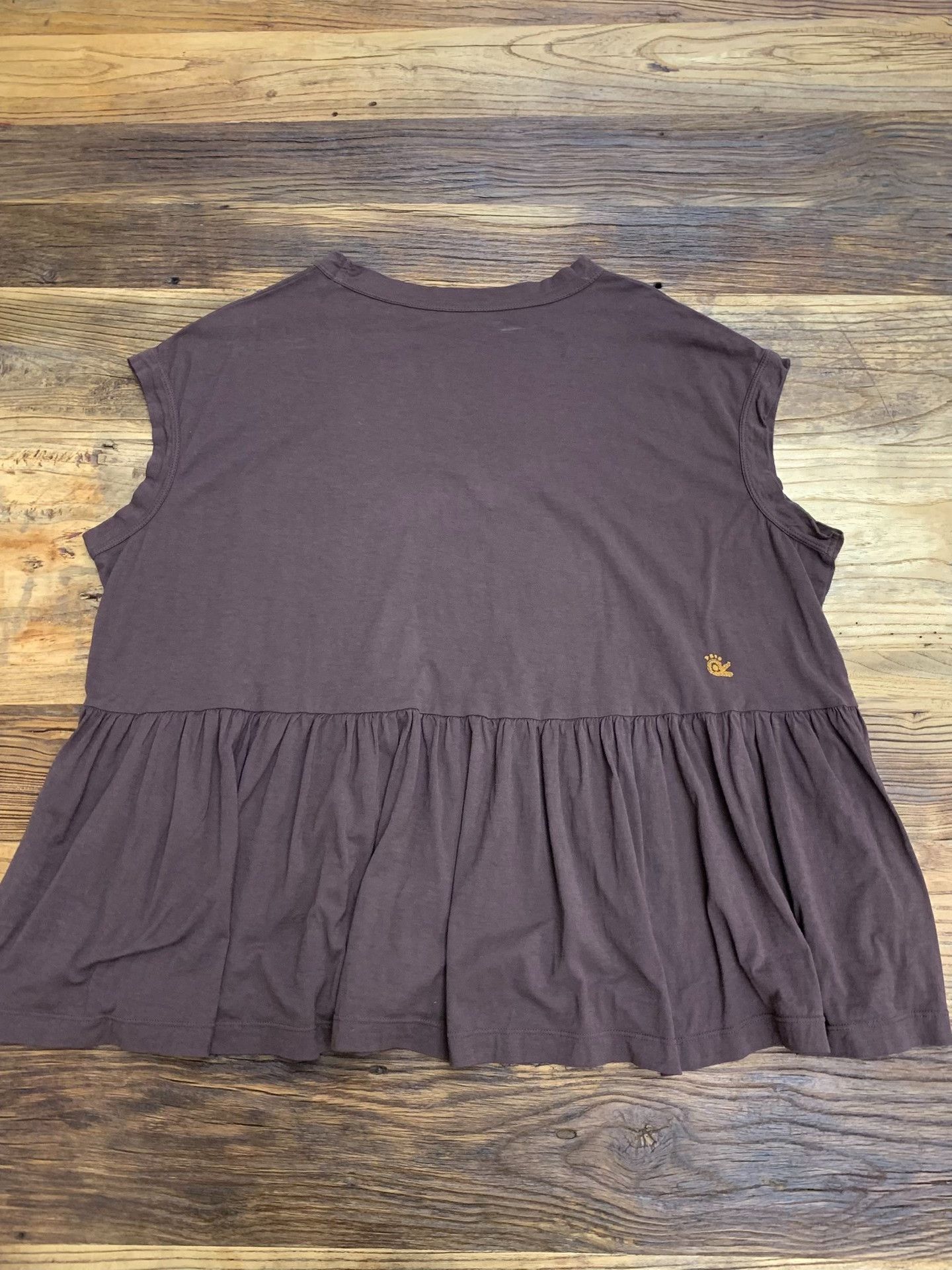 45rpm 45R Sleeveless Ruffled Hem Cotton T-shirt Size M / US 6-8 / IT 42-44 - 5 Thumbnail