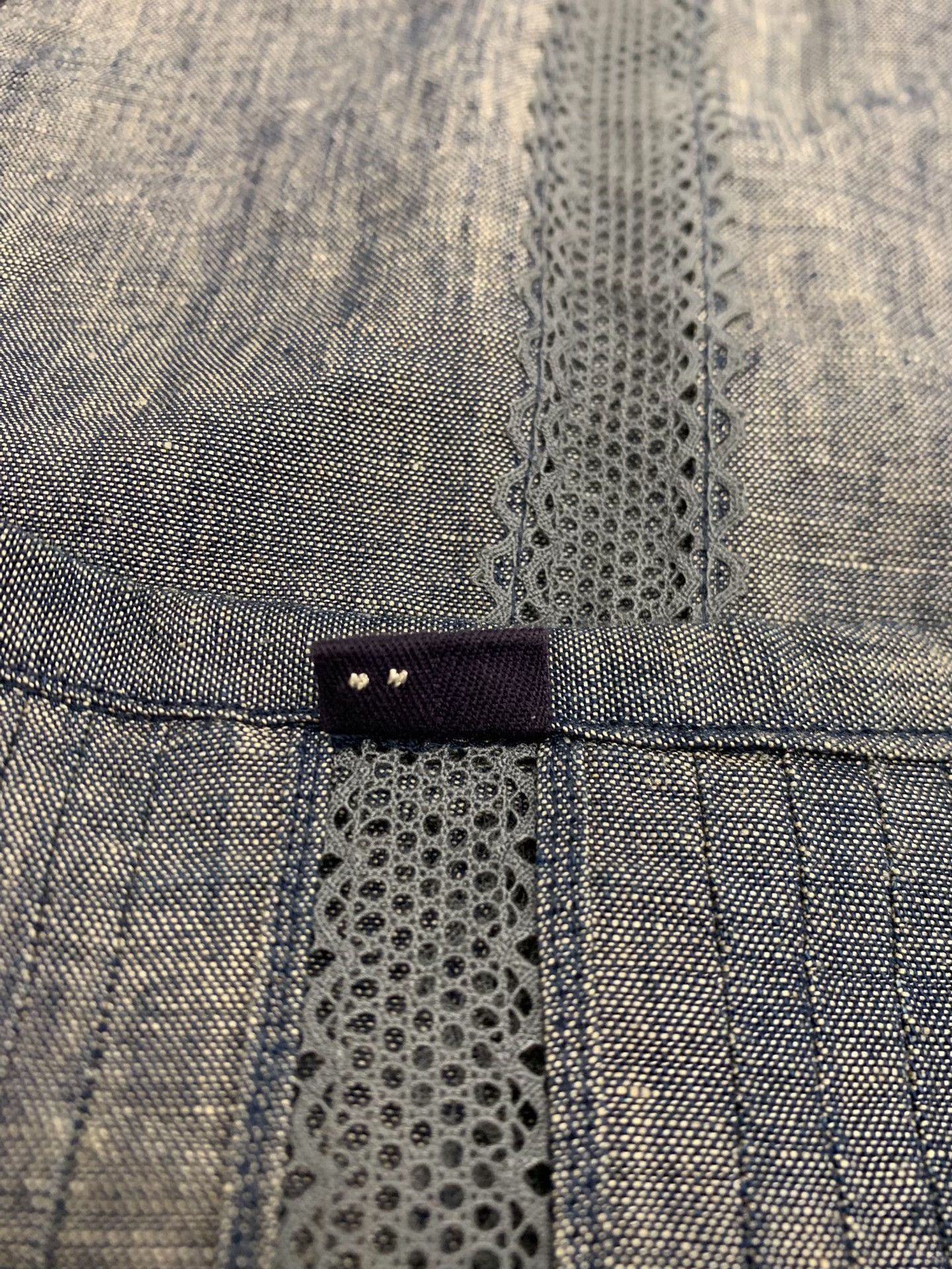 45rpm 45R Indigo Cotton-Linen Lace Shirt Size M / US 6-8 / IT 42-44 - 7 Thumbnail