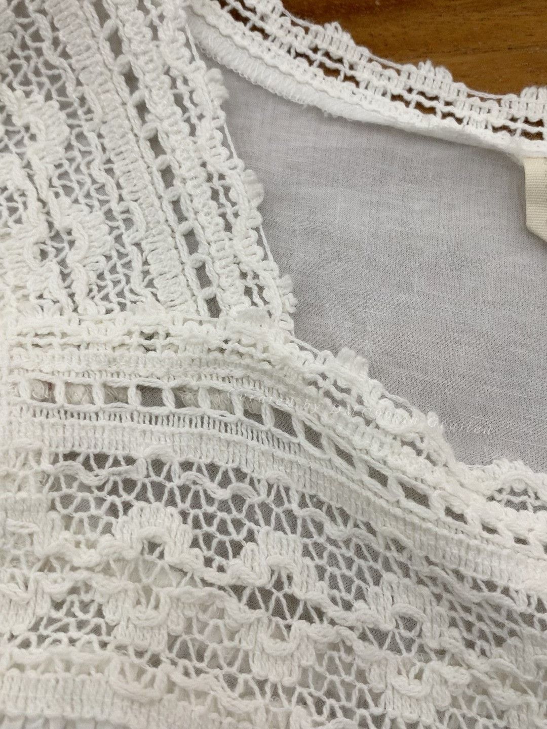 Other Vintage White Cotton Lace Dress Size M / US 6-8 / IT 42-44 - 7 Thumbnail