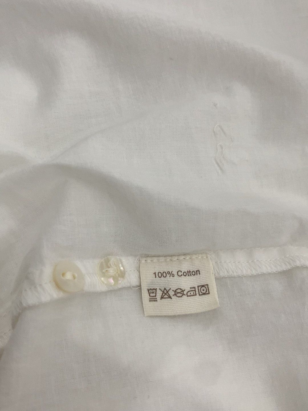 Other Vintage White Cotton Lace Dress Size M / US 6-8 / IT 42-44 - 6 Thumbnail