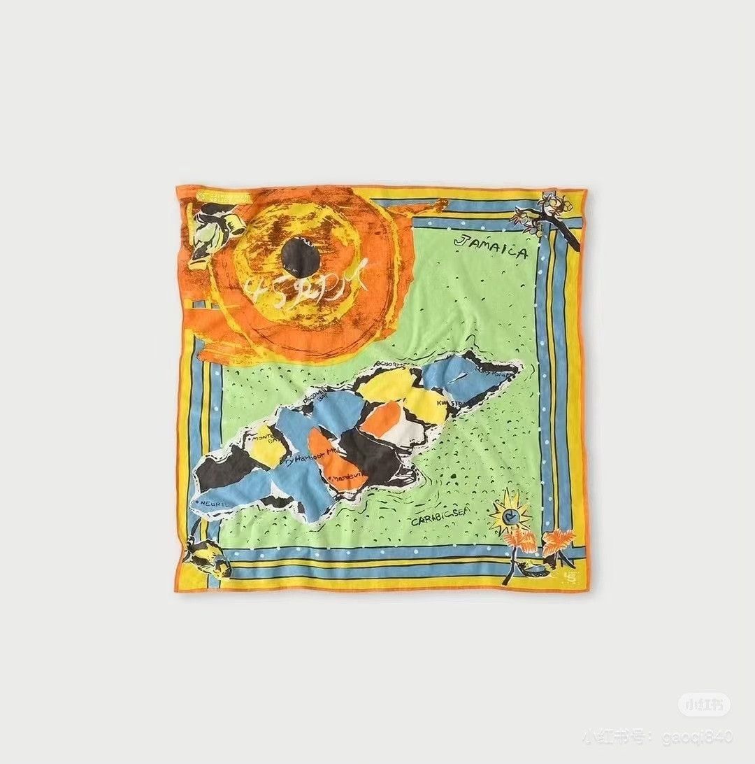 45rpm Jamaica Map Mint Green Scarf Size ONE SIZE - 3 Thumbnail