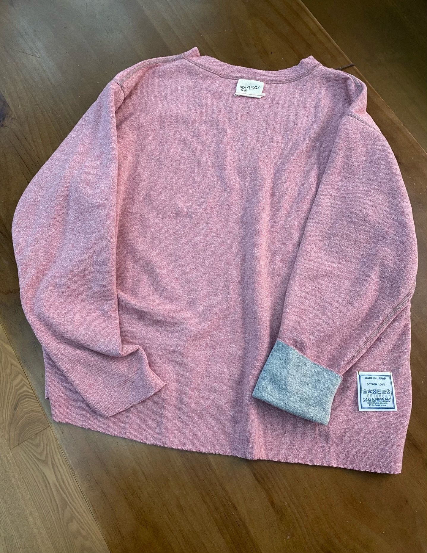 45rpm 45R Reversible Cotton Jacquard Logo Henley T-Shirt Size US M / EU 48-50 / 2 - 6 Thumbnail