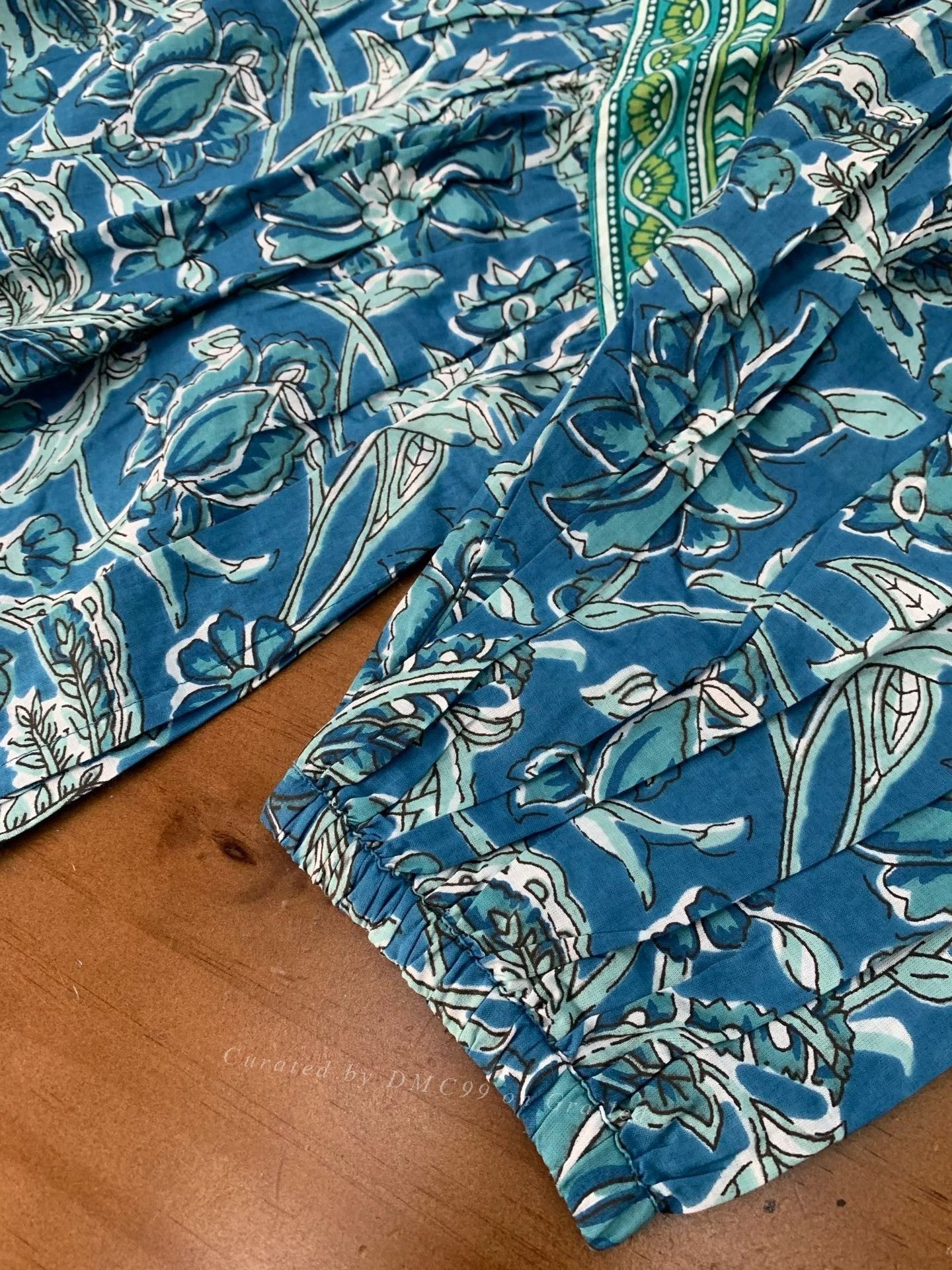 Other Indian Cotton Hand Block Print Green Dress Size M / US 6-8 / IT 42-44 - 7 Thumbnail