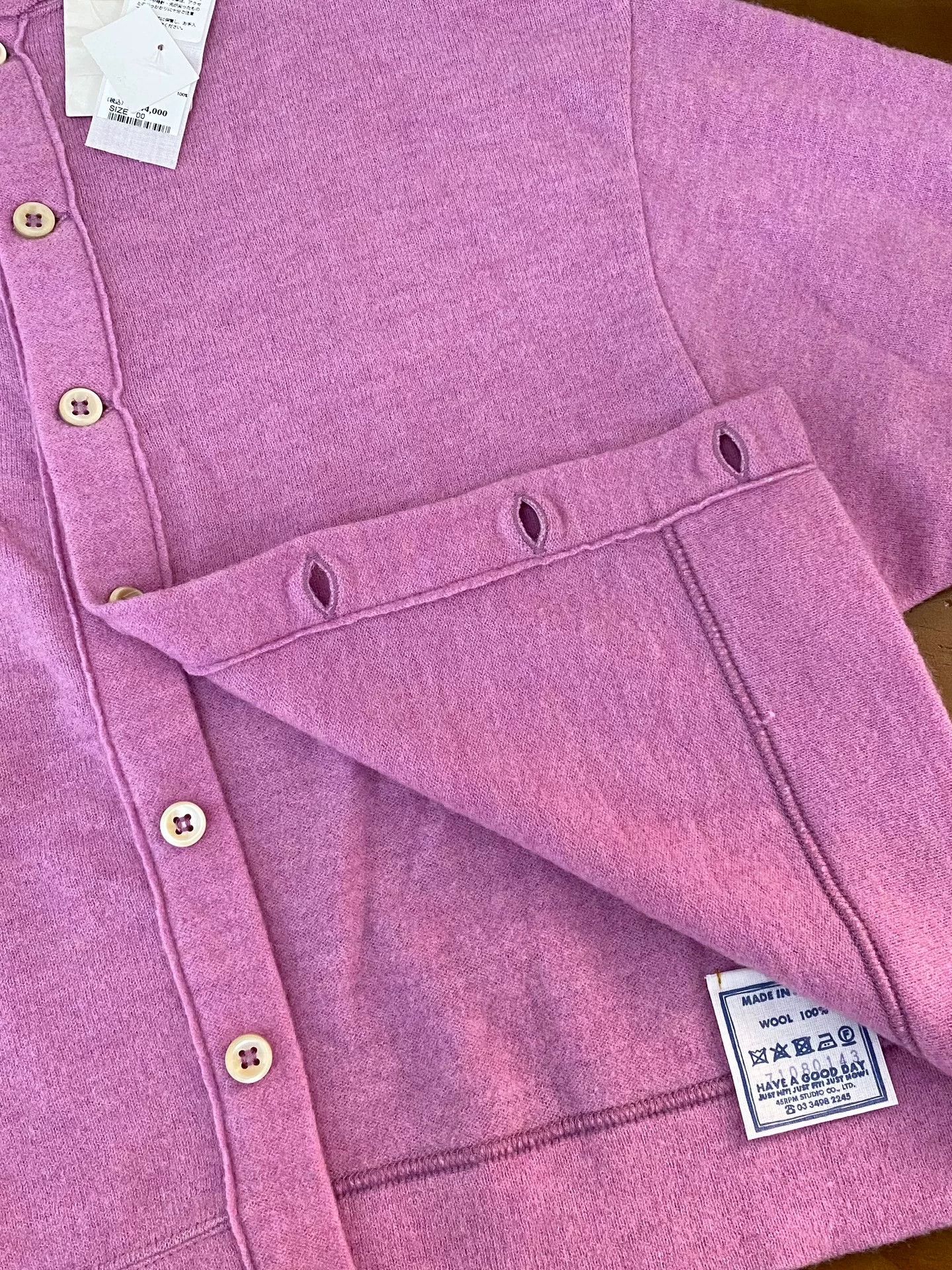45rpm 45R Pink Wool Cardigan Size M / US 6-8 / IT 42-44 - 6 Thumbnail