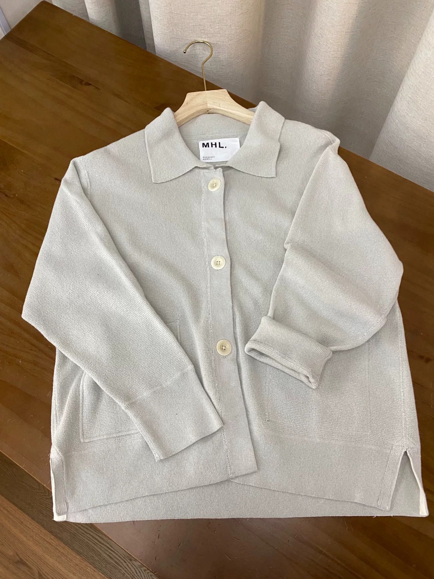 MHI MHL Cotton Knit Cardigan Size M / US 6-8 / IT 42-44 - 3 Thumbnail