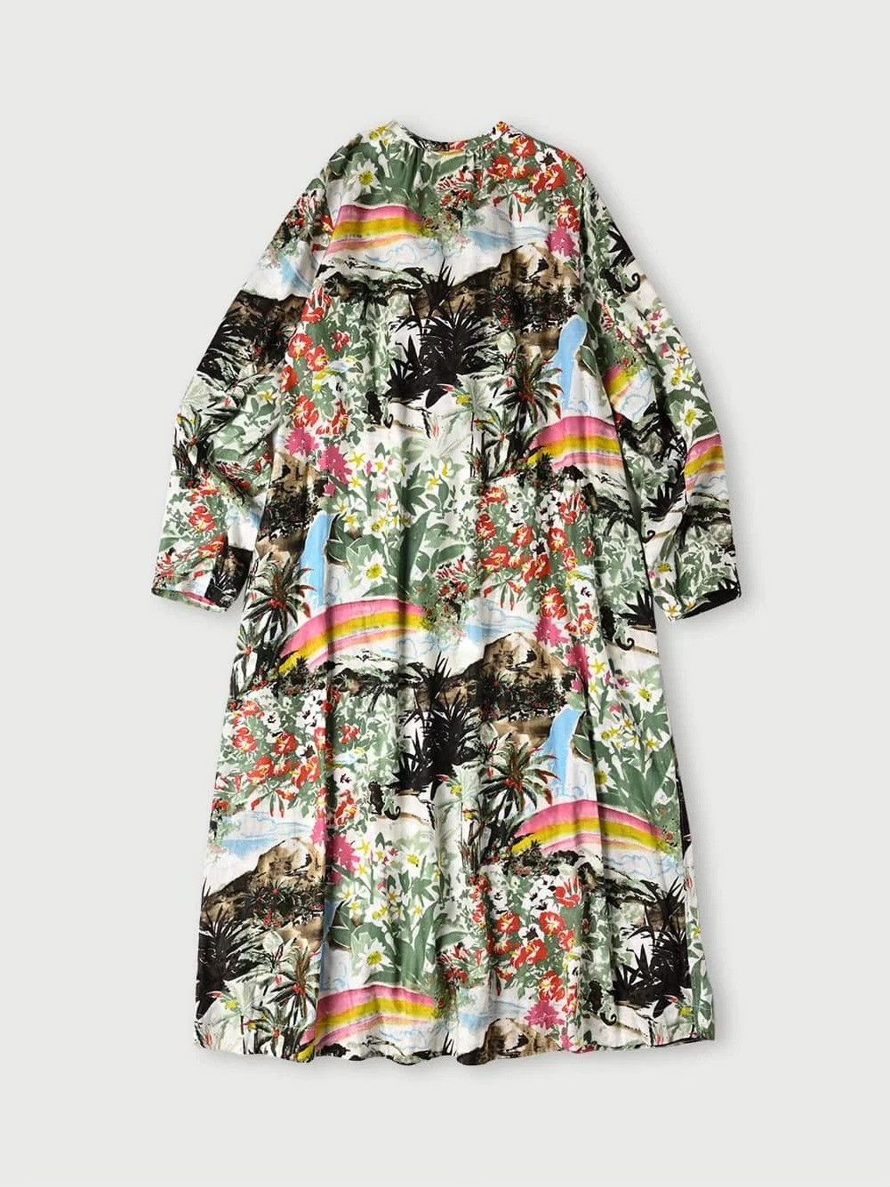 45rpm 45R Tropical Print Ruffled Collar Dress Size M / US 6-8 / IT 42-44 - 2 Thumbnail