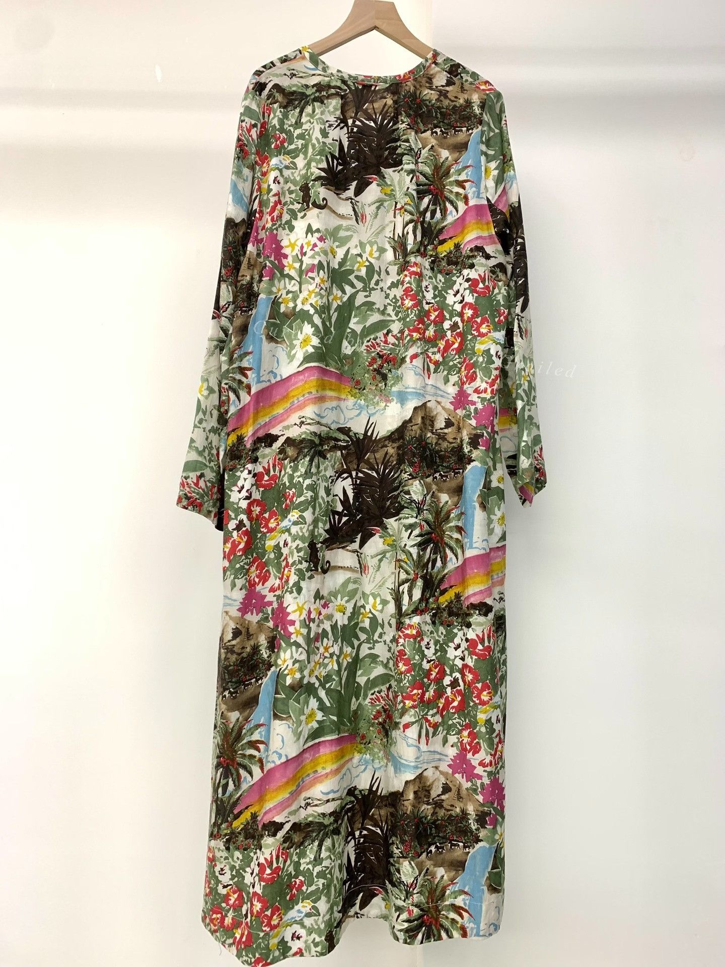 45rpm 45R Tropical Print Ruffled Collar Dress Size M / US 6-8 / IT 42-44 - 5 Thumbnail
