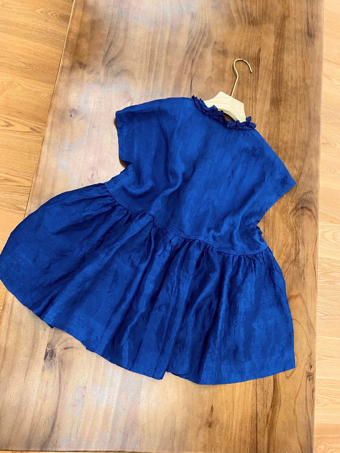 45rpm 45R Indigo Silk Sleeveless Top Size M / US 6-8 / IT 42-44 - 4 Thumbnail