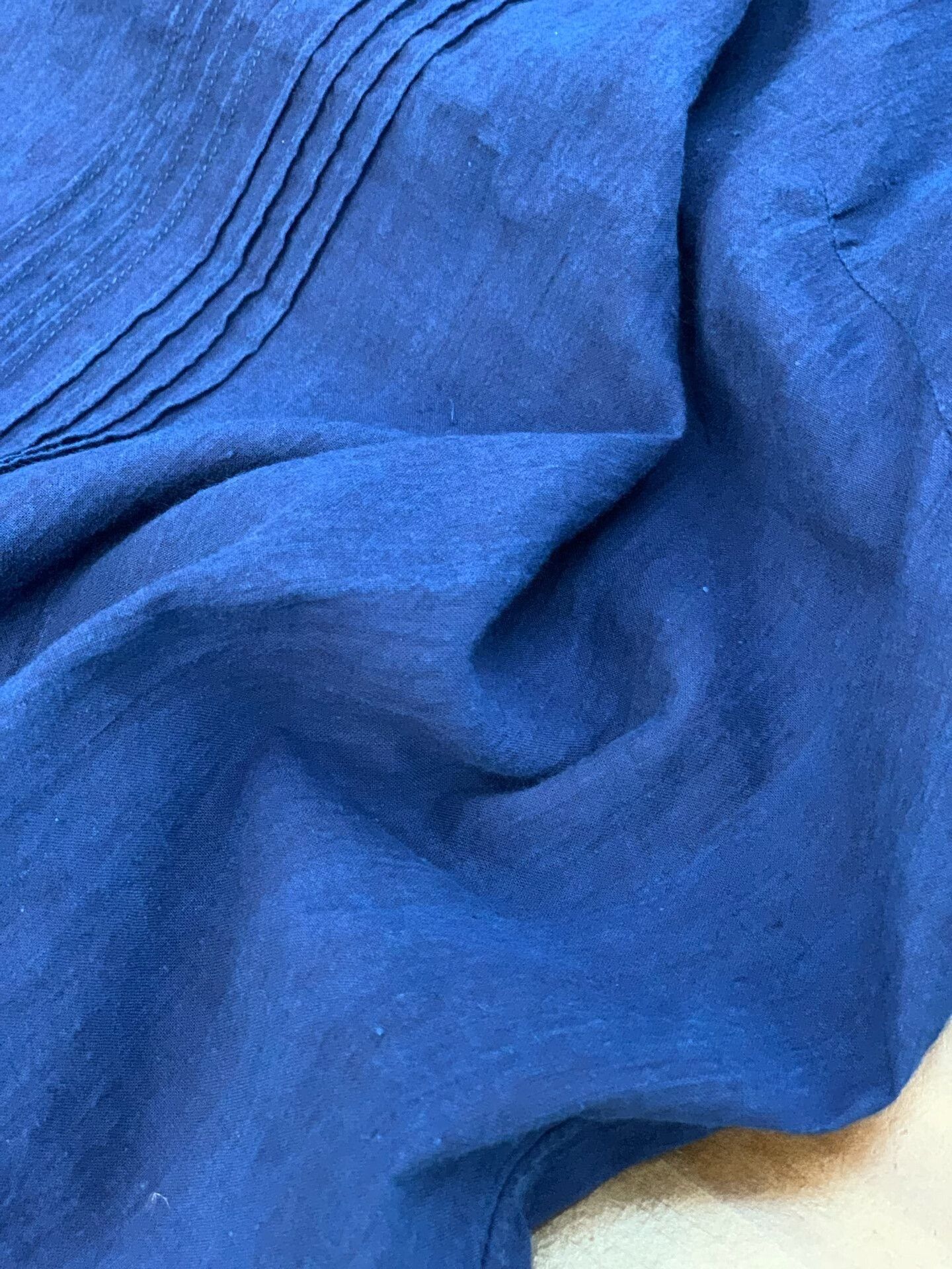 45rpm 45R Blue Dyed Cotton Textured Shirt Size XL / US 12-14 / IT 48-50 - 8 Thumbnail