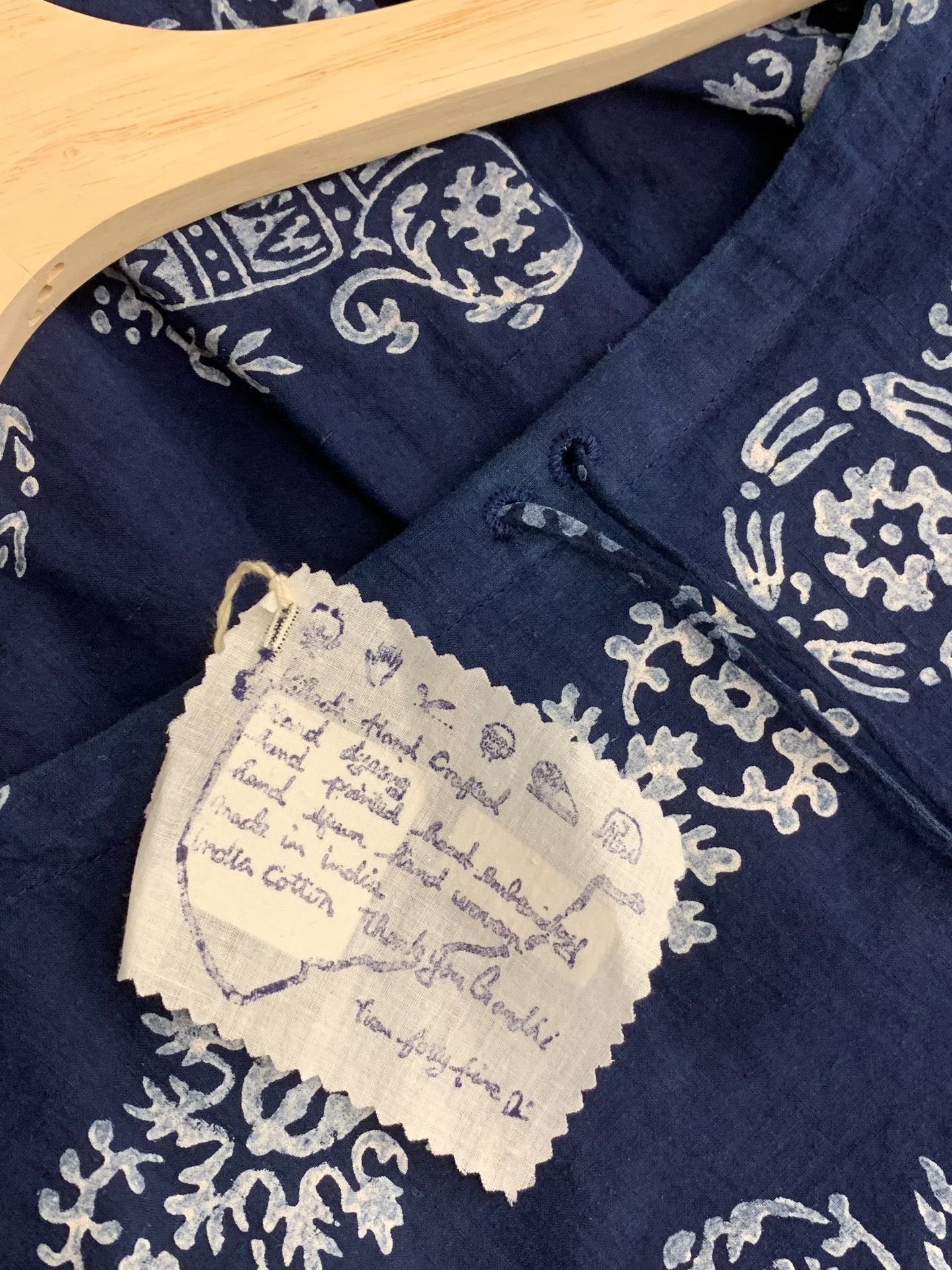 45rpm 45R Indigo Print Crewneck Babydoll Top Size M / US 6-8 / IT 42-44 - 6 Thumbnail