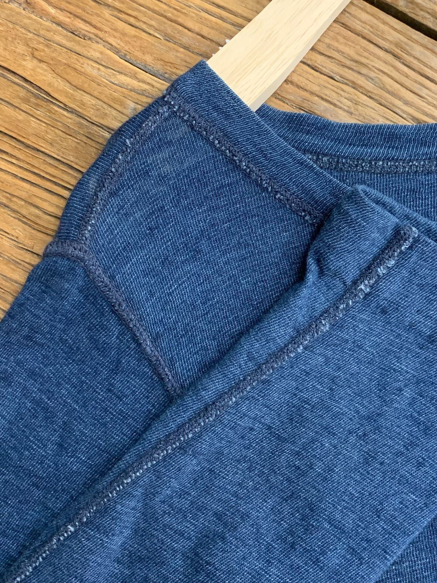 45rpm 45R Indigo Embroidered Vintage Cotton Top Size M / US 6-8 / IT 42-44 - 5 Thumbnail
