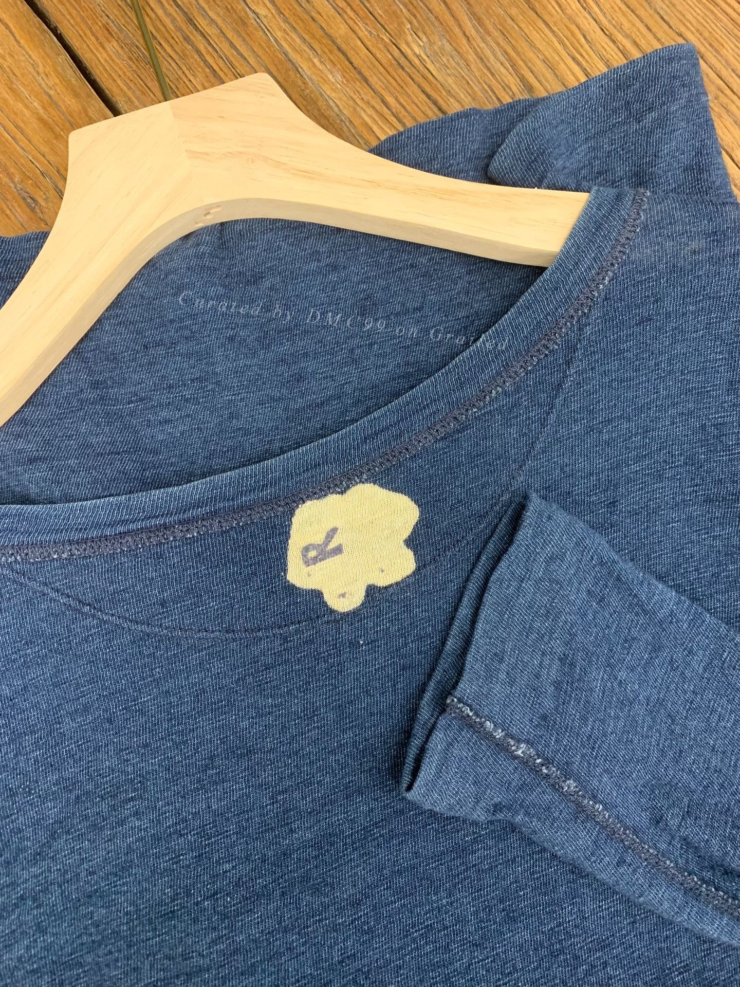 45rpm 45R Indigo Embroidered Vintage Cotton Top Size M / US 6-8 / IT 42-44 - 4 Thumbnail