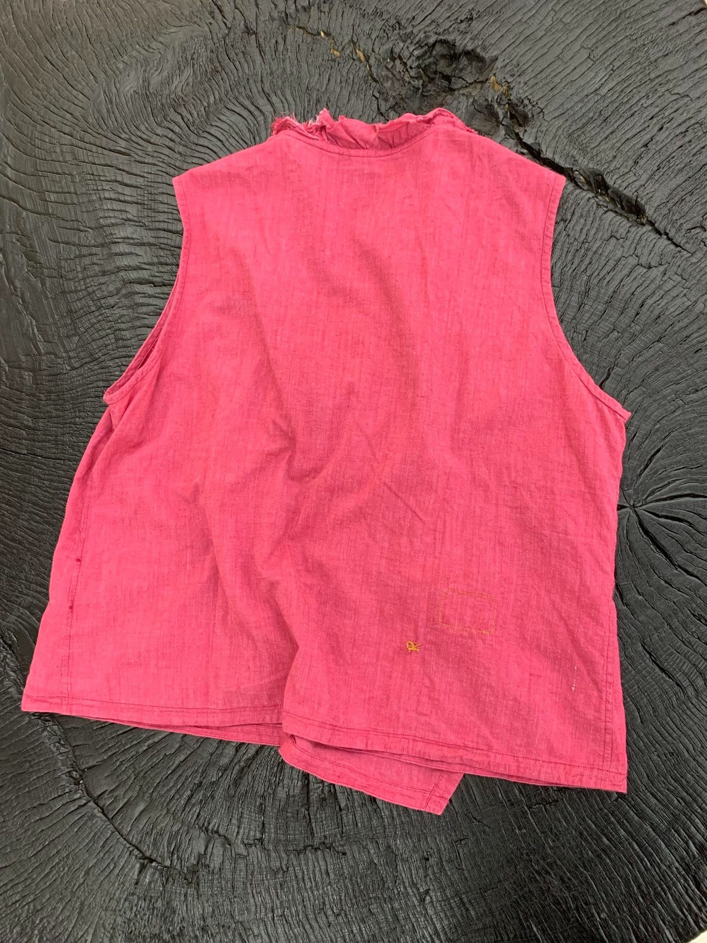 45rpm 45R Rose Red Ruffled Sleeveless Top Size M / US 6-8 / IT 42-44 - 4 Thumbnail
