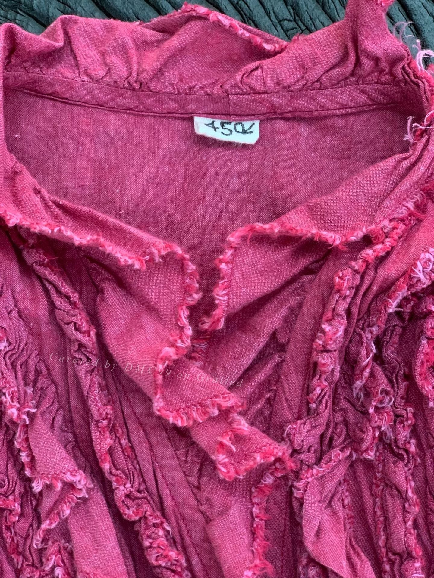 45rpm 45R Rose Red Ruffled Sleeveless Top Size M / US 6-8 / IT 42-44 - 5 Thumbnail