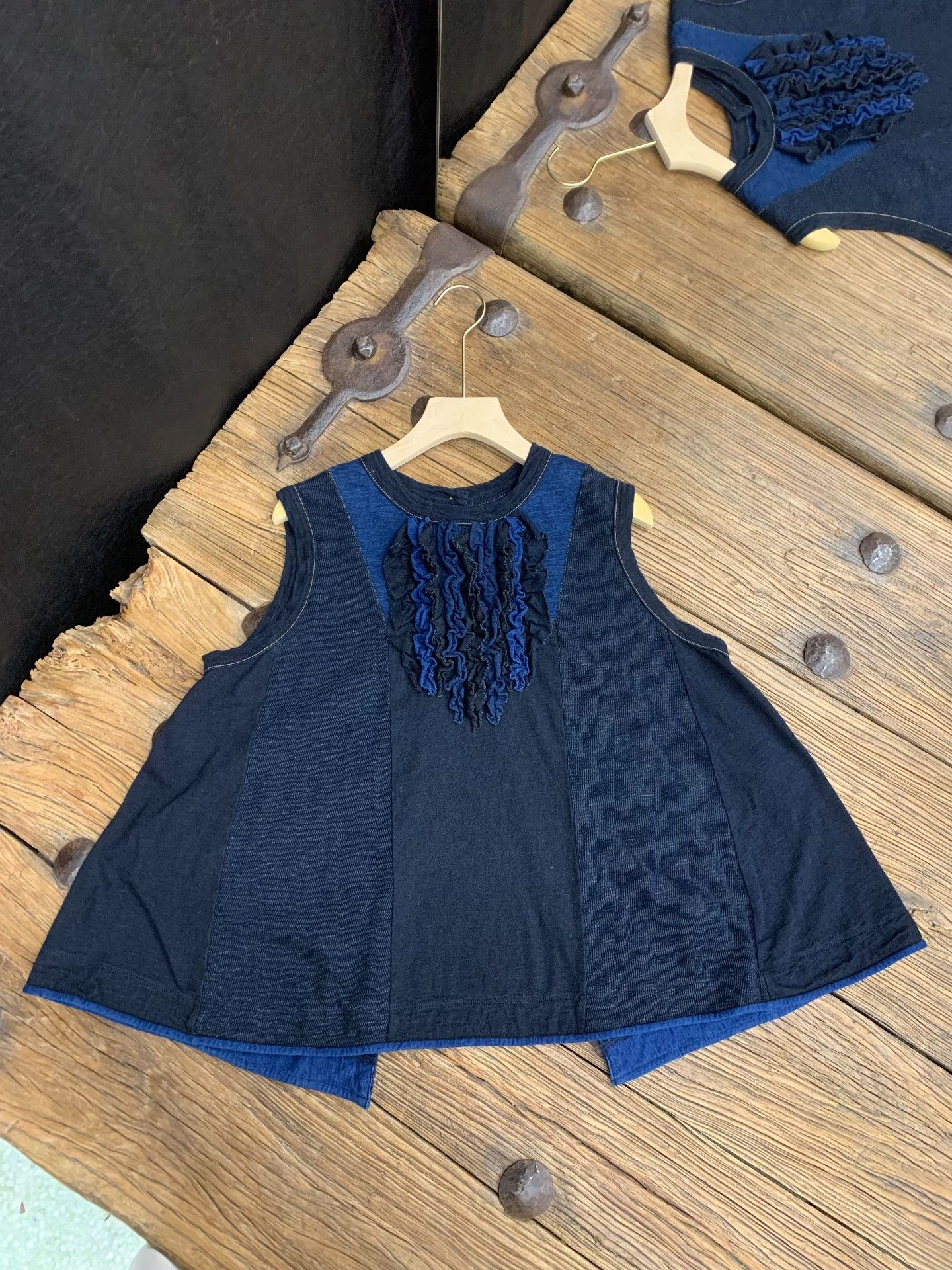 45rpm 45R Vegetable Dyed Lace Knit Vest Size M / US 6-8 / IT 42-44 - 4 Thumbnail