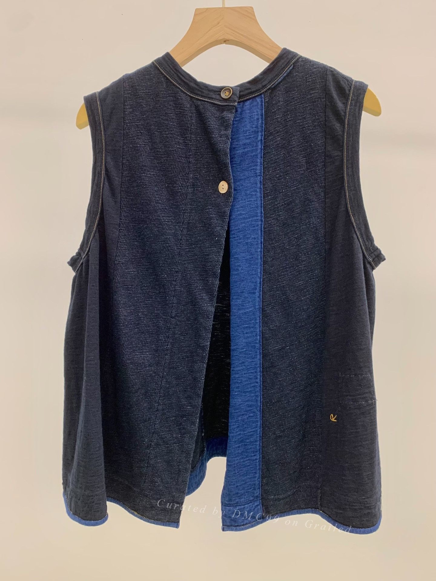 45rpm 45R Vegetable Dyed Lace Knit Vest Size M / US 6-8 / IT 42-44 - 3 Thumbnail