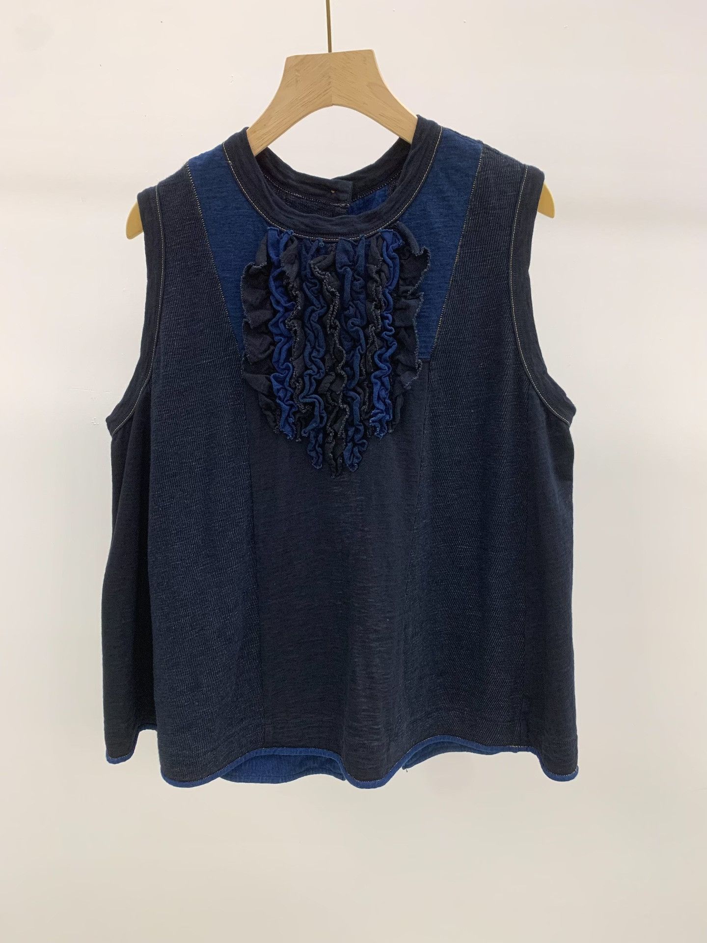 45rpm 45R Vegetable Dyed Lace Knit Vest Size M / US 6-8 / IT 42-44 - 2 Thumbnail