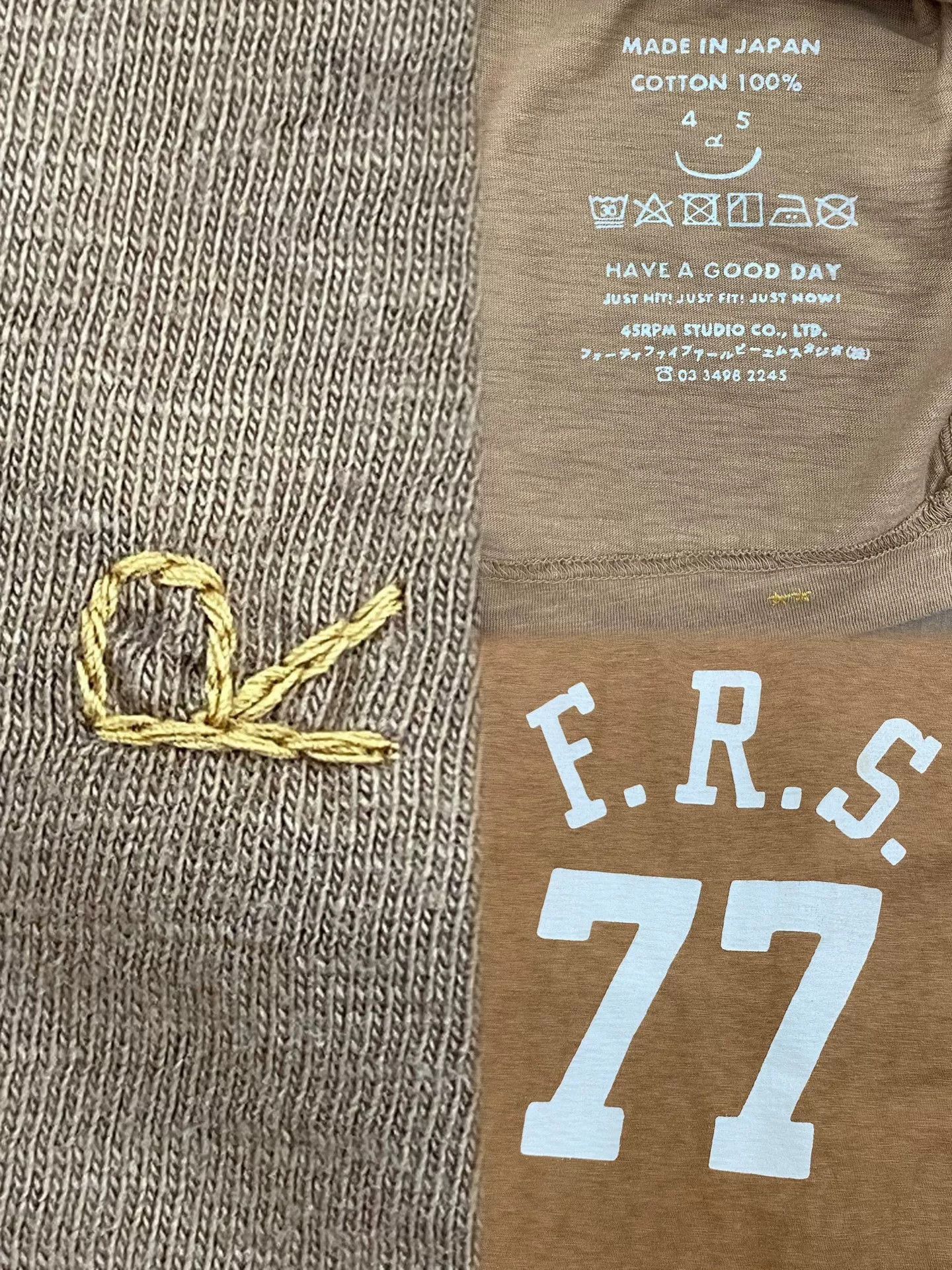 45rpm 45R Ivy Style F.R.S.77 Cotton T-shirt Size US L / EU 52-54 / 3 - 6 Thumbnail