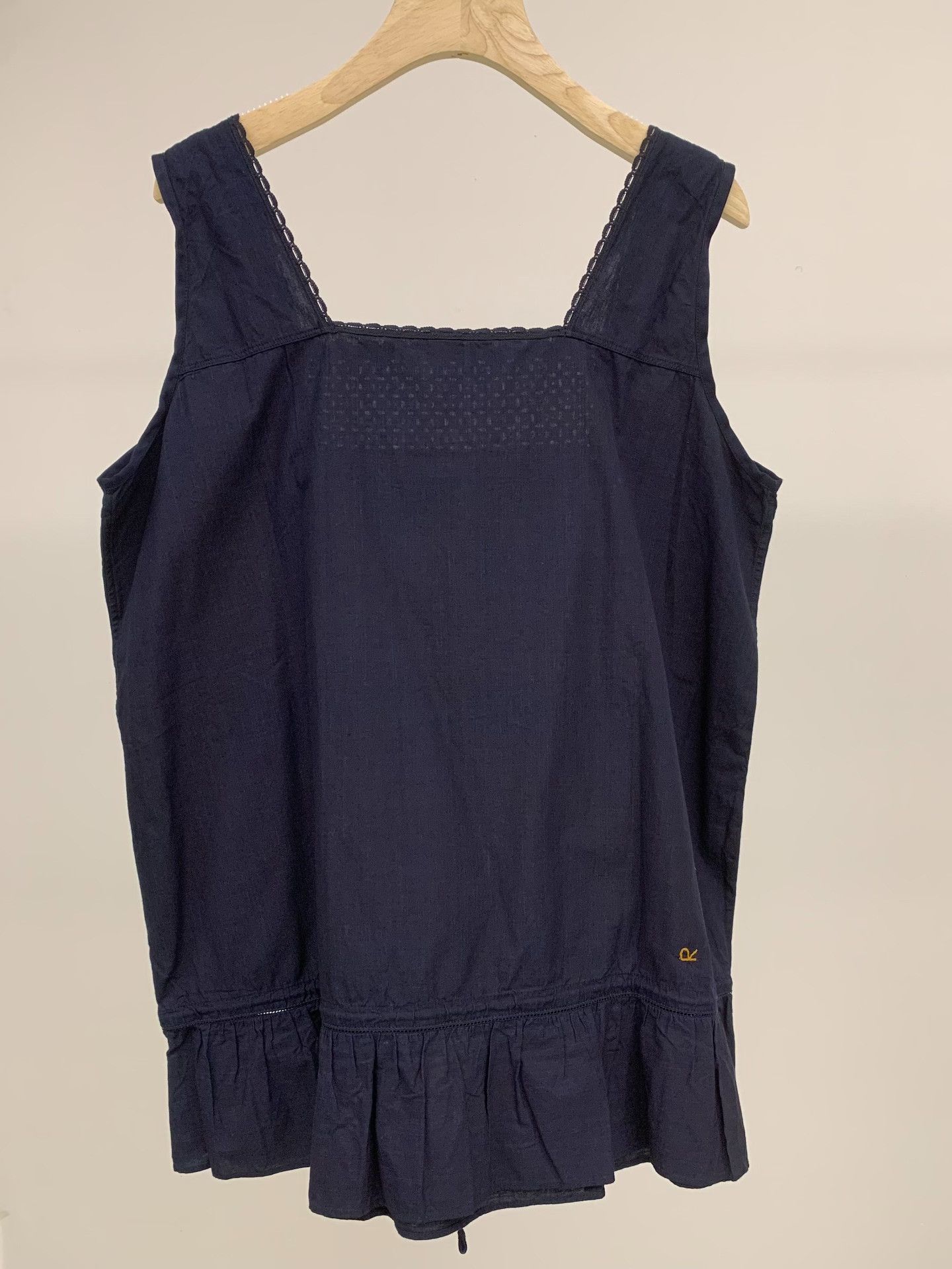 45rpm 45R Indigo Cotton Hollow-out Camisole Size L / US 10 / IT 46 - 6 Thumbnail