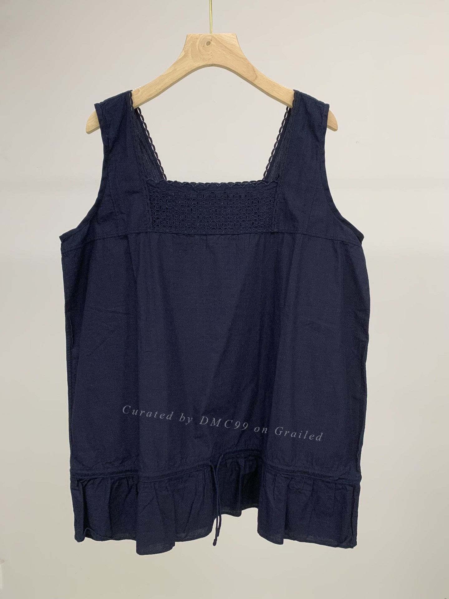 45rpm 45R Indigo Cotton Hollow-out Camisole Size L / US 10 / IT 46 - 5 Thumbnail