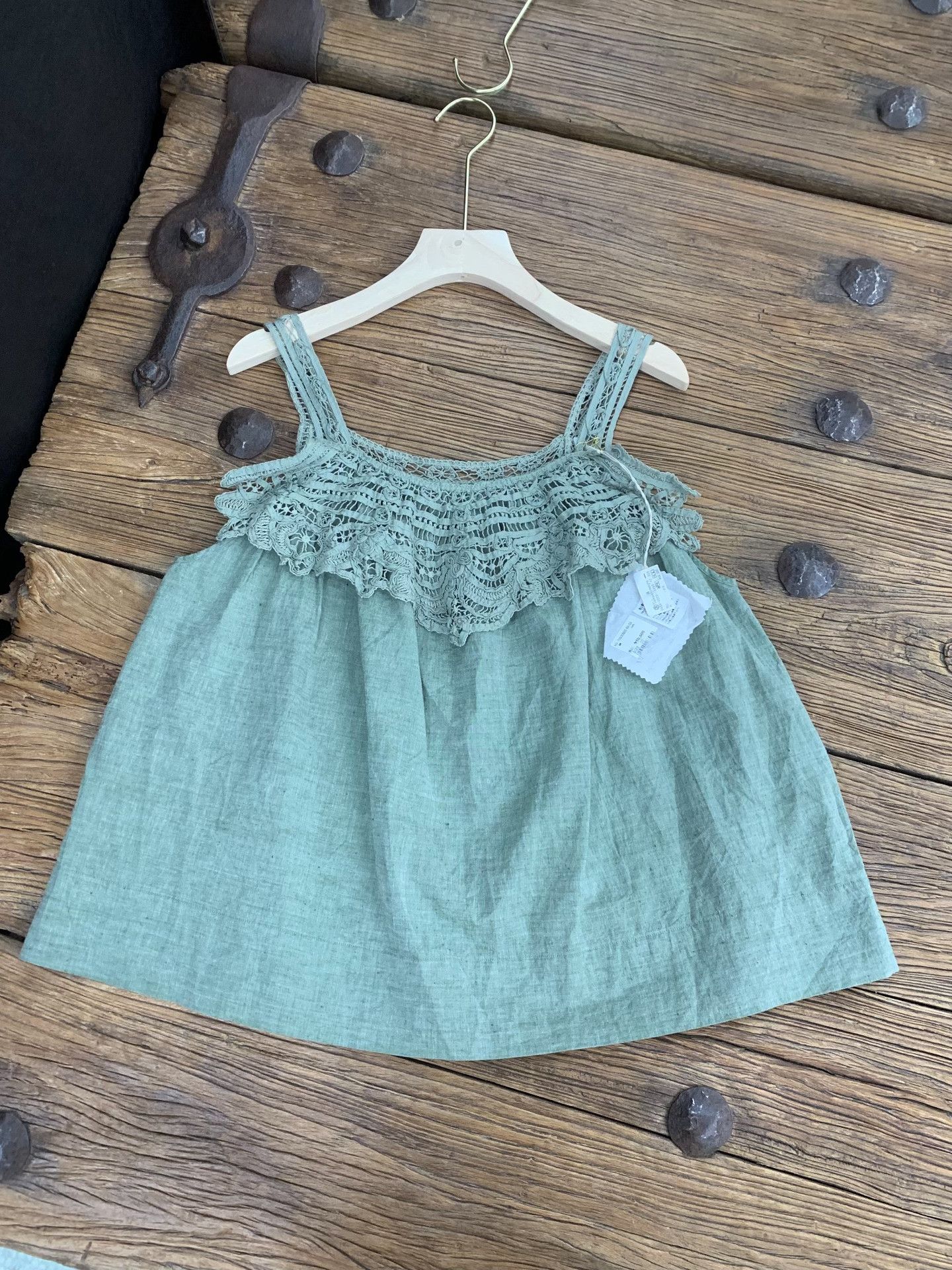 45rpm 45R Women's Green Lace Camisole Size L / US 10 / IT 46 - 6 Thumbnail