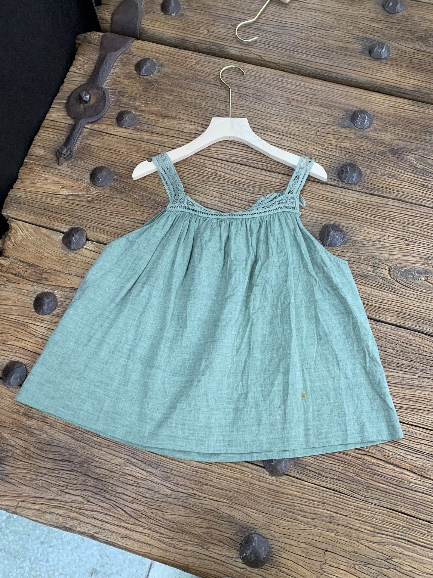 45rpm 45R Women's Green Lace Camisole Size L / US 10 / IT 46 - 7 Thumbnail