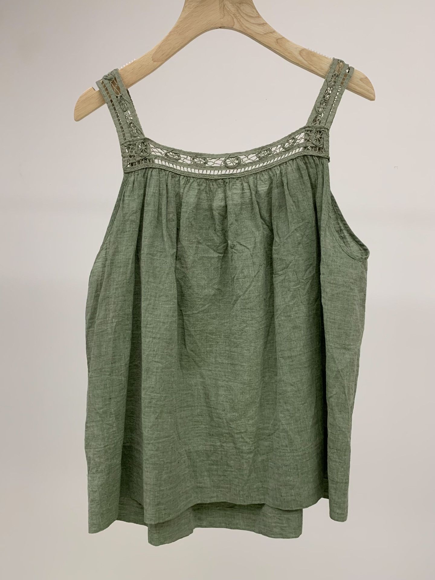 45rpm 45R Women's Green Lace Camisole Size L / US 10 / IT 46 - 3 Thumbnail