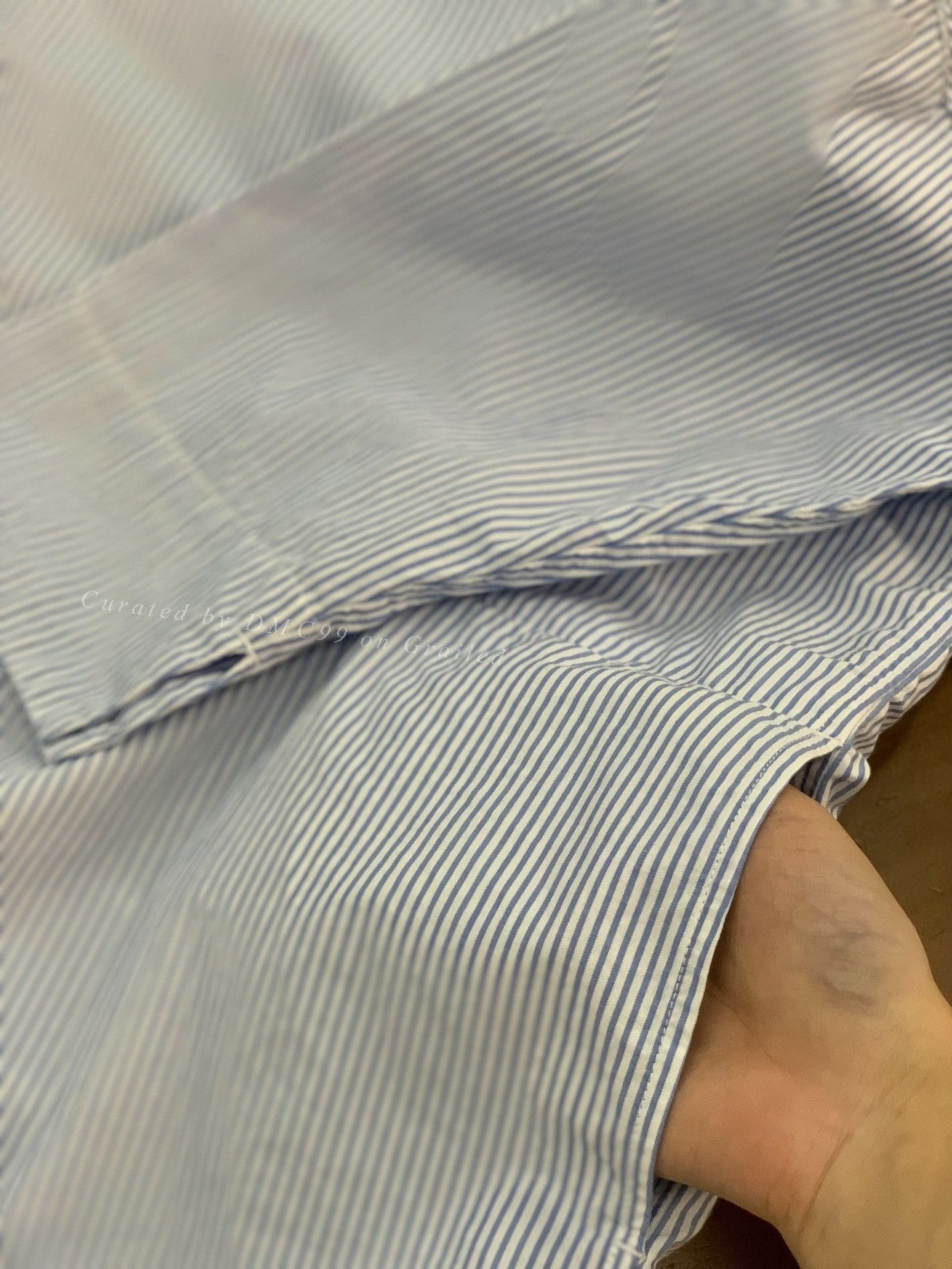 45rpm 45r Blue White Stripe Loose Cotton Shirt Size M / US 6-8 / IT 42-44 - 6 Thumbnail