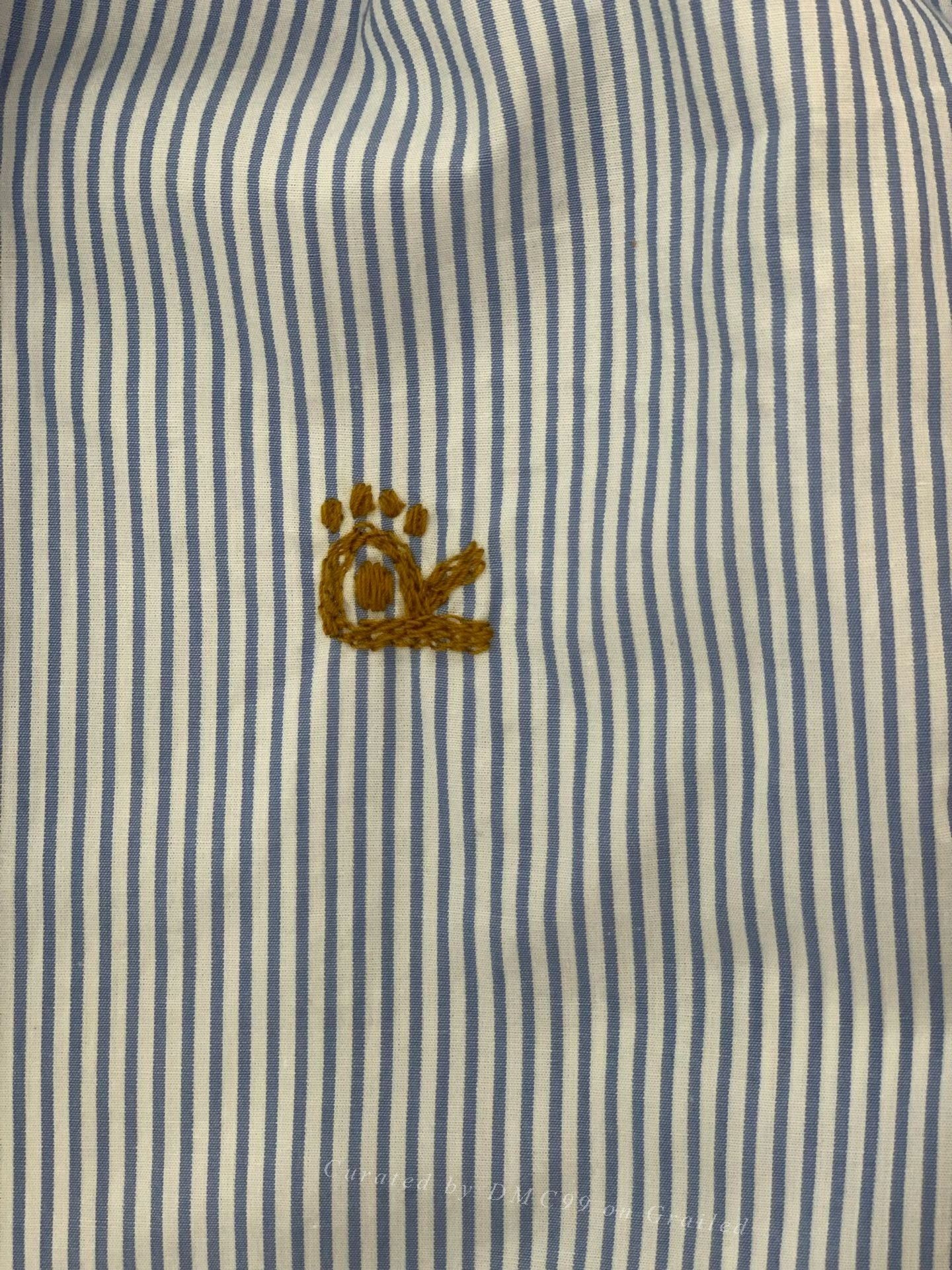 45rpm 45r Blue White Stripe Loose Cotton Shirt Size M / US 6-8 / IT 42-44 - 4 Thumbnail