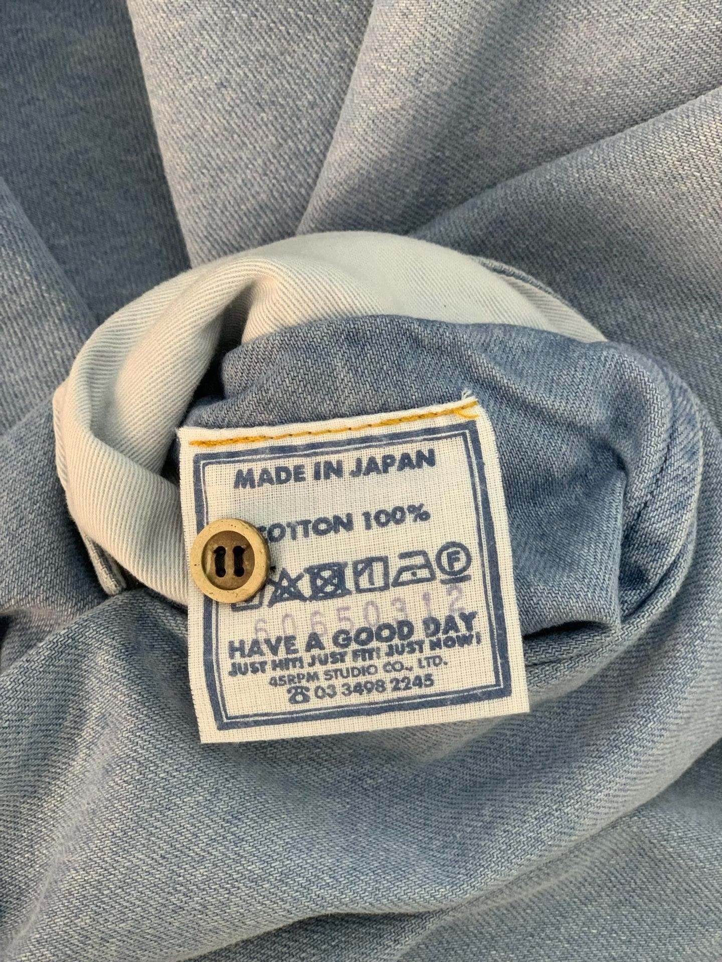 45rpm 45R Indigo Denim Long Top Size M / US 6-8 / IT 42-44 - 6 Thumbnail