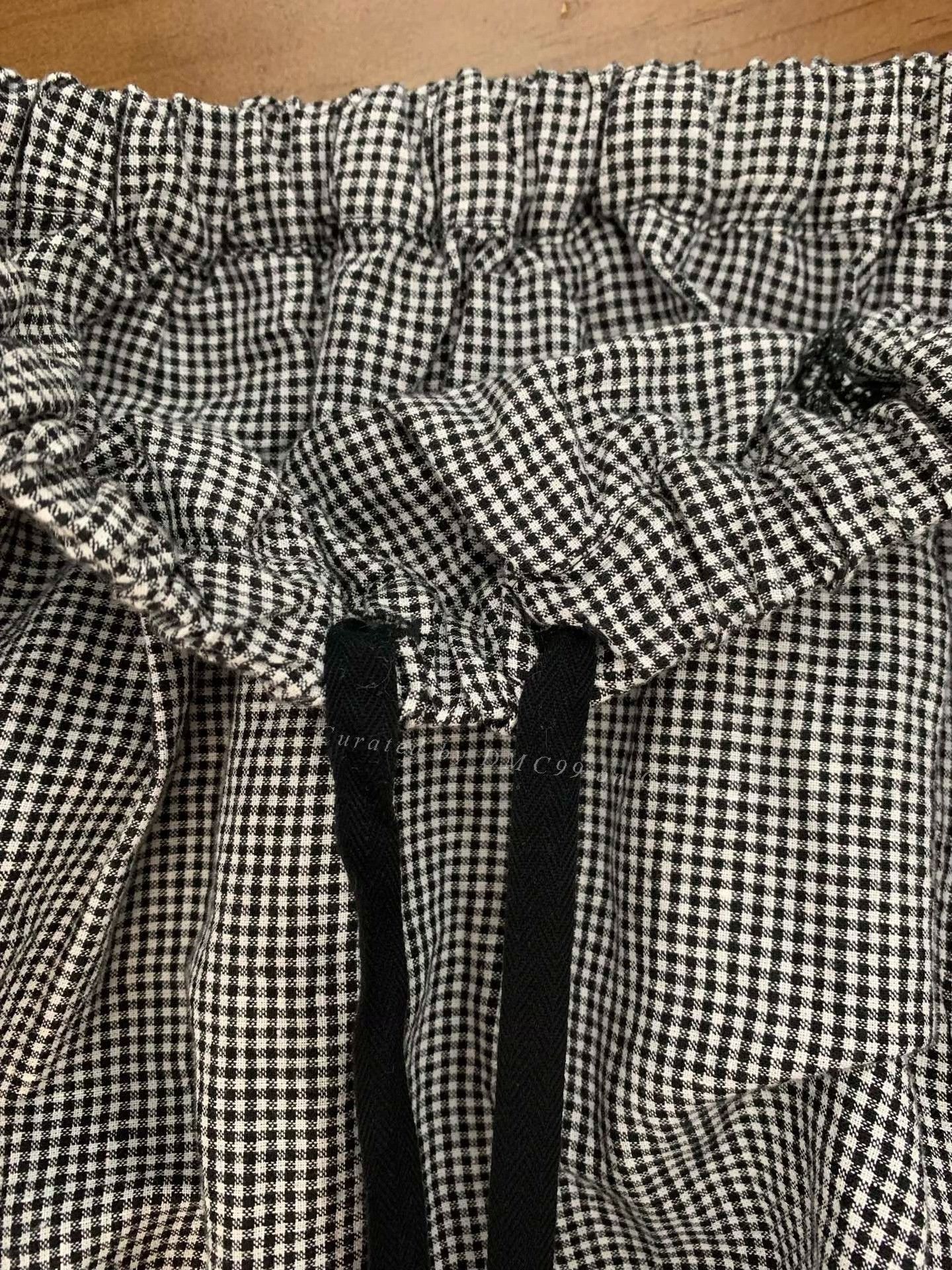 Other Nest Robe Black White Check Linen Skirt Size 32" / US 10 / IT 46 - 4 Thumbnail