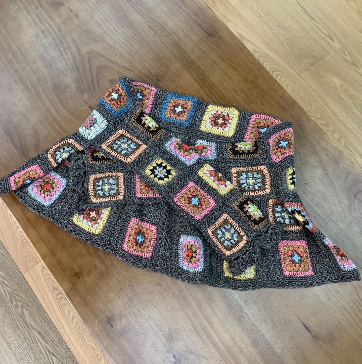 45rpm 45r Hand-Knitted Color Block Shawl Scarf Size ONE SIZE - 2 Thumbnail