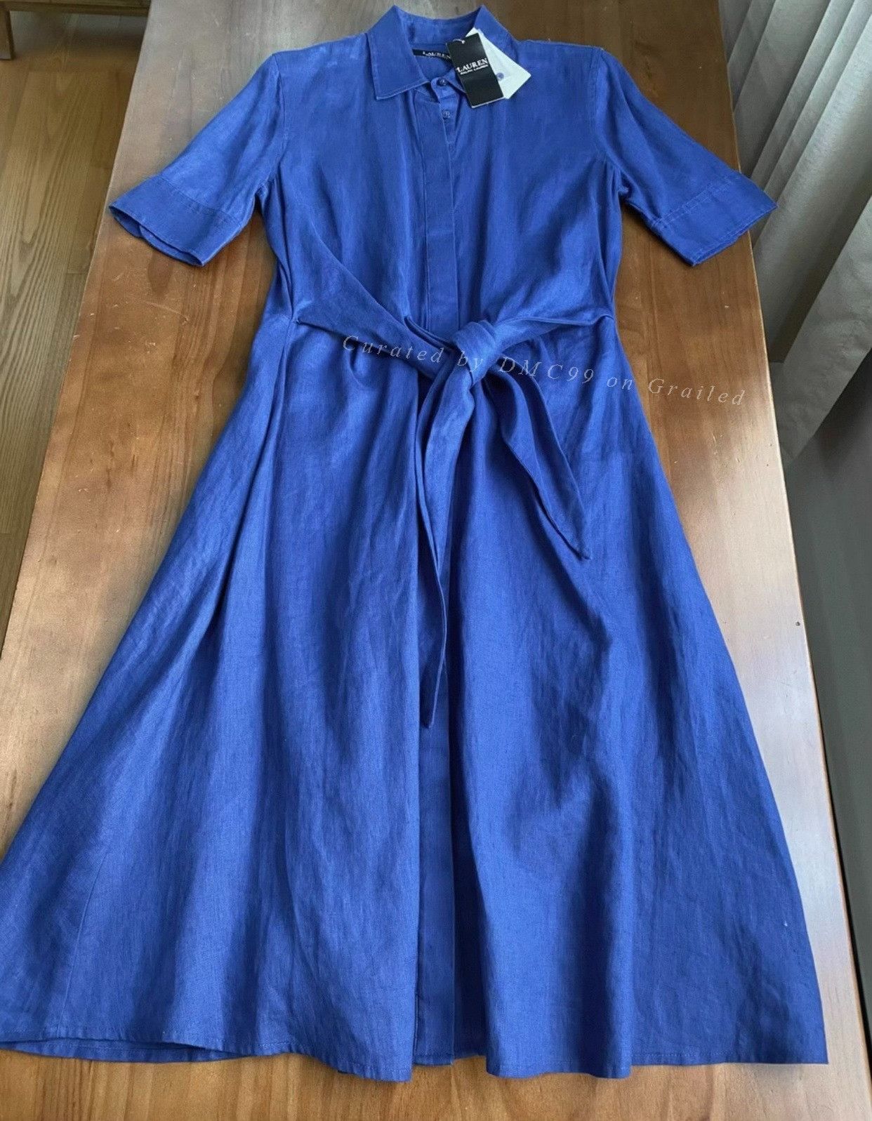 Ralph Lauren Ralph Lauren Waist-cinched Blue Dress Size M / US 6-8 / IT 42-44 - 2 Thumbnail
