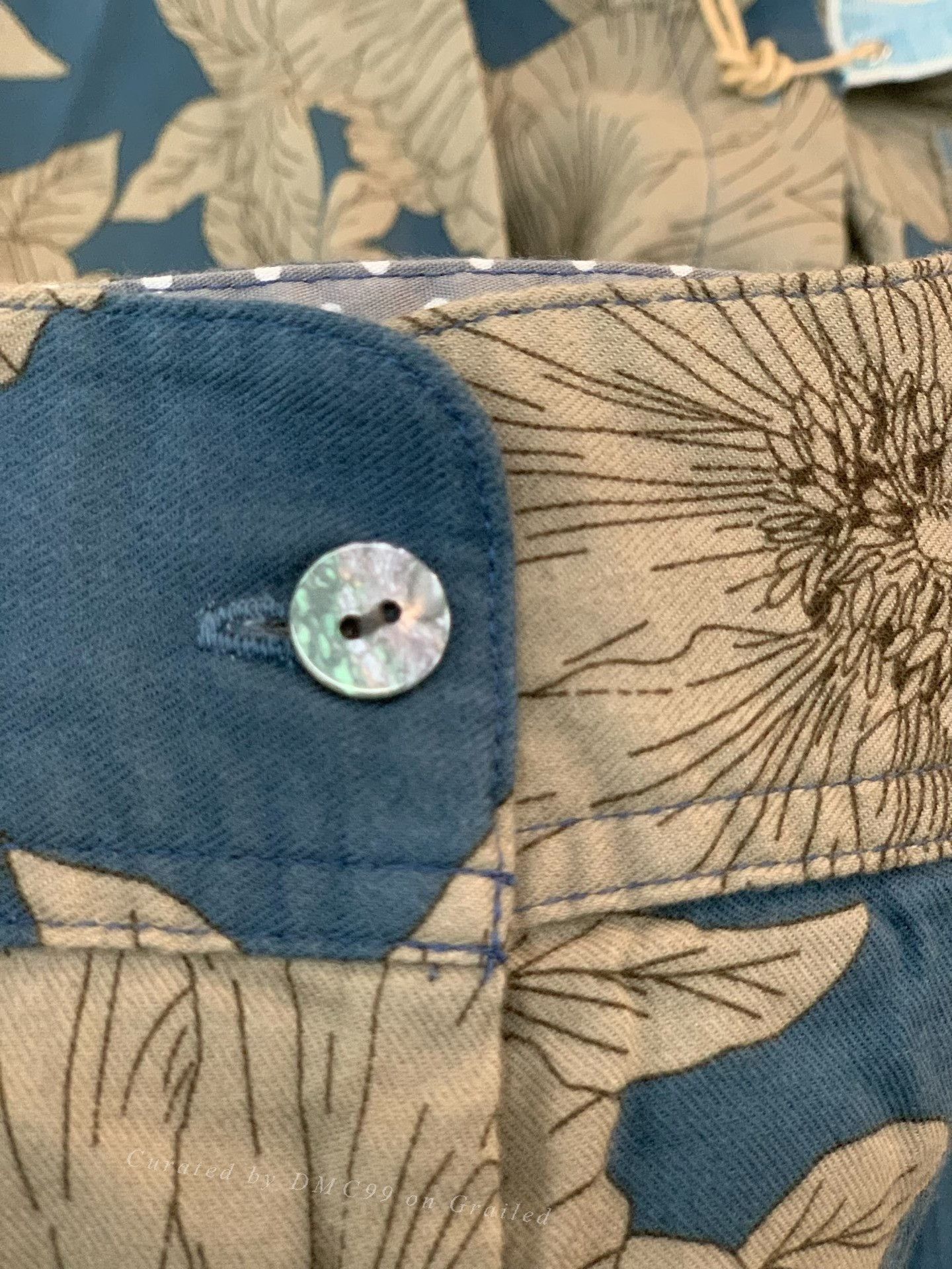 Other Blue Peony Print Loose Shirt Size L / US 10 / IT 46 - 7 Thumbnail
