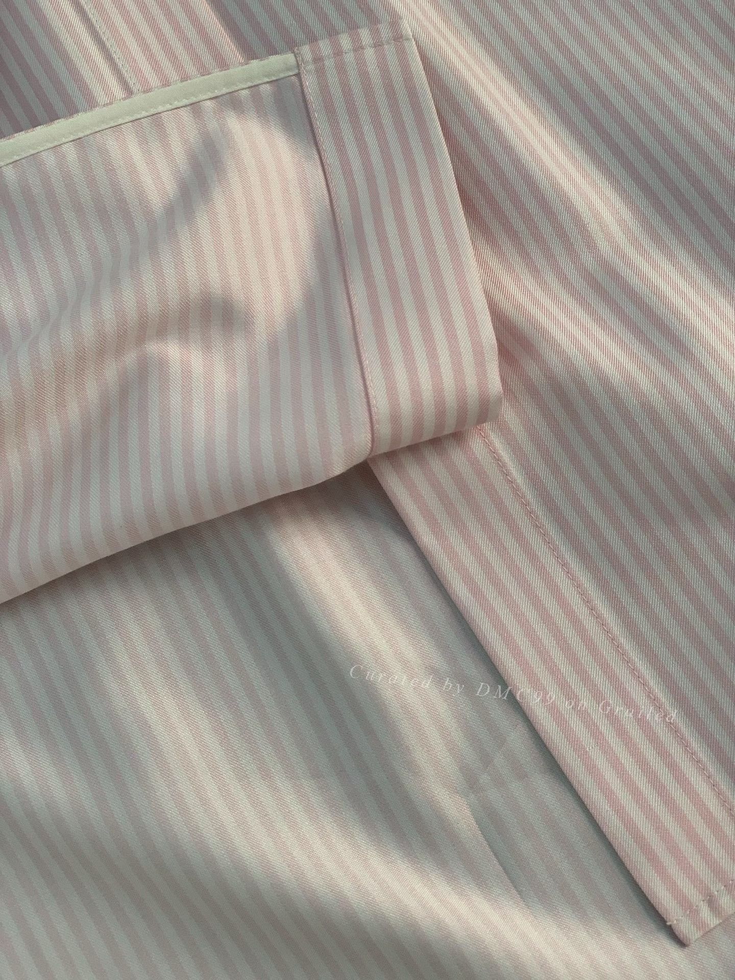 Other ERDOS Silk Pink White Stripe Lace Shirt Size M / US 6-8 / IT 42-44 - 4 Thumbnail