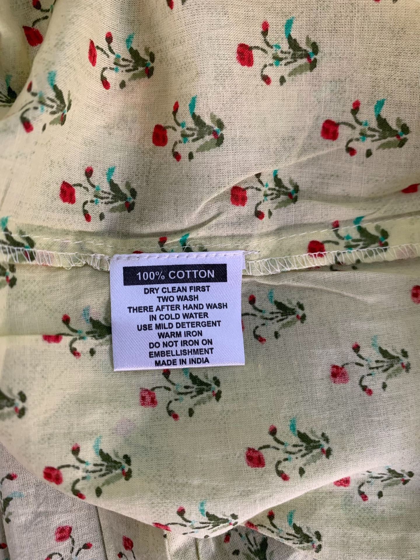 Other New Indian Cotton Mint Green Top Size M / US 6-8 / IT 42-44 - 5 Thumbnail