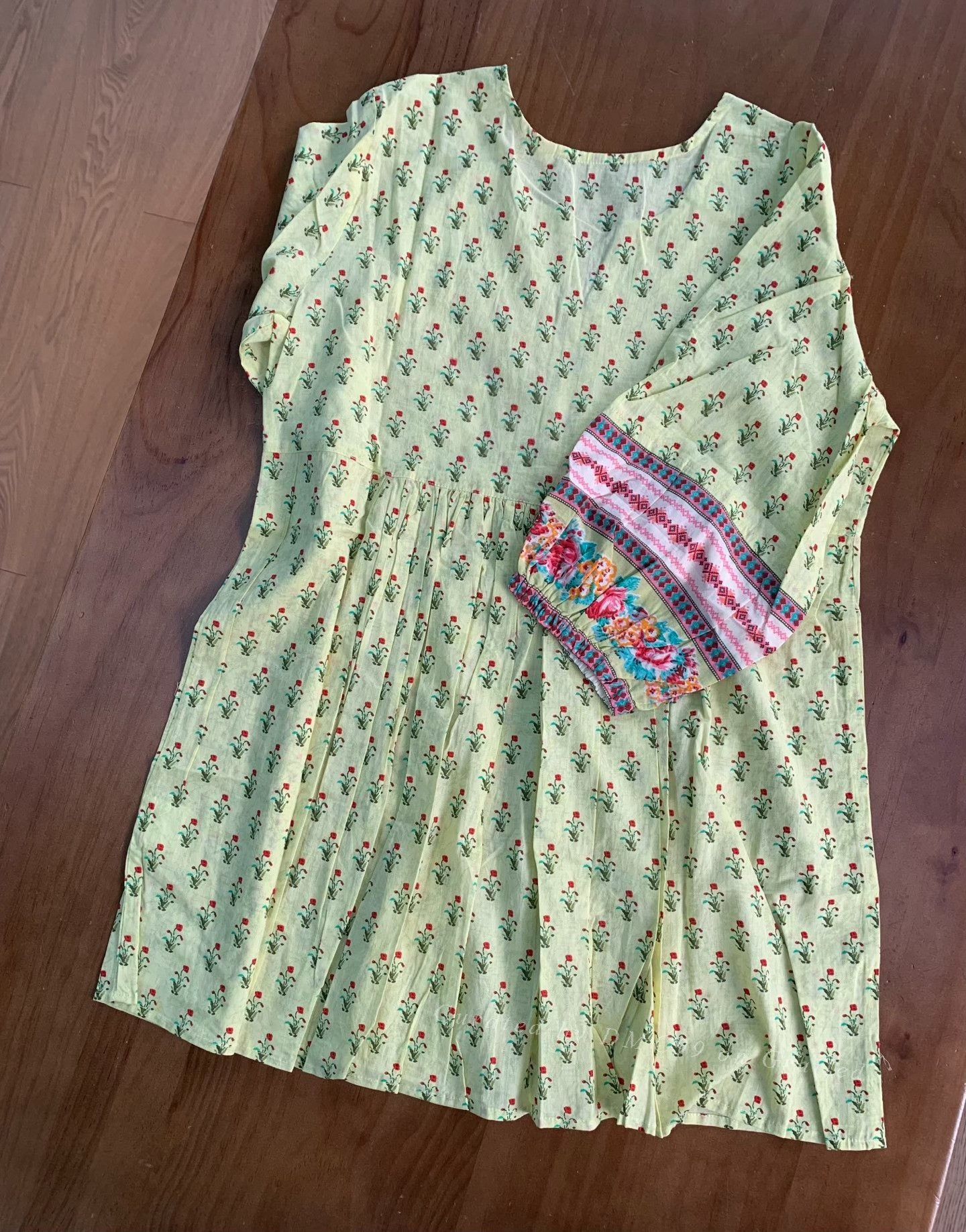 Other New Indian Cotton Mint Green Top Size M / US 6-8 / IT 42-44 - 2 Thumbnail